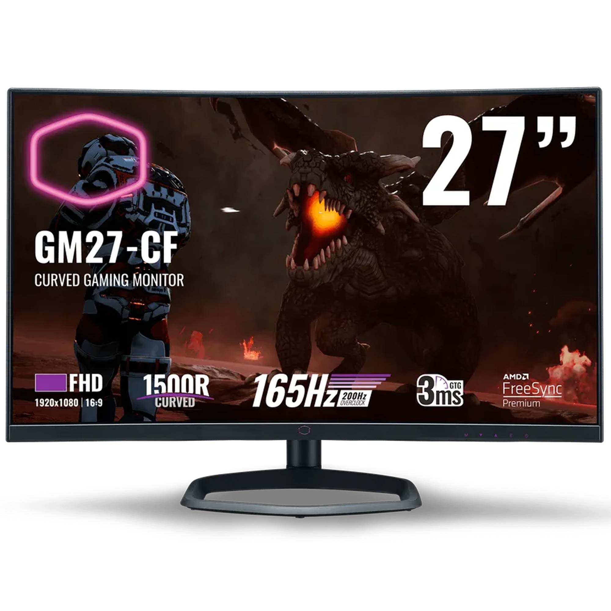 Cooler Master GM27-CF 27 Pollici Curvo, FHD 165Hz, VA - HDMI/DP