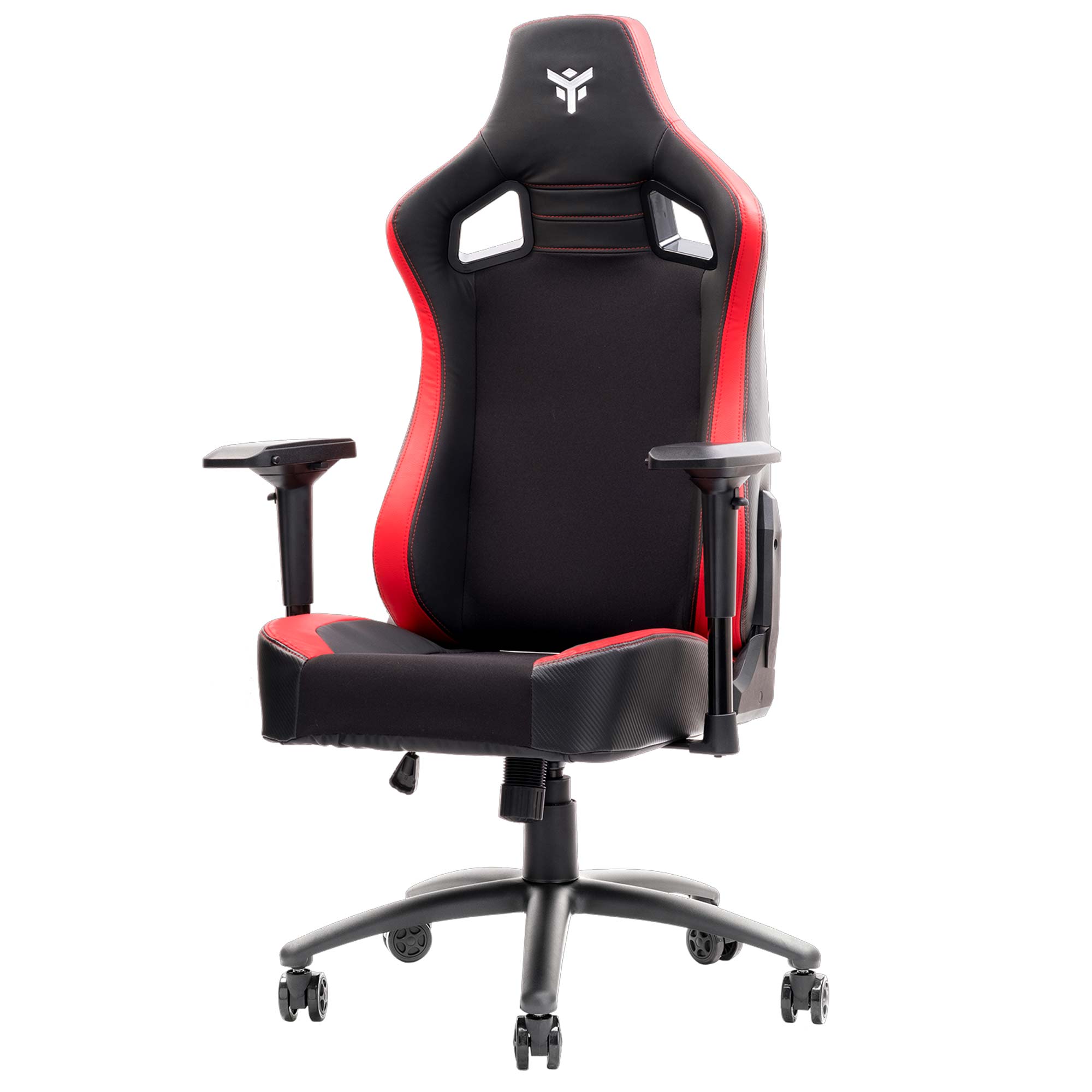 iTek Gaming Chair SCOUT PM30 - PVC e Tessuto, Braccioli 4D - Nero/Rosso