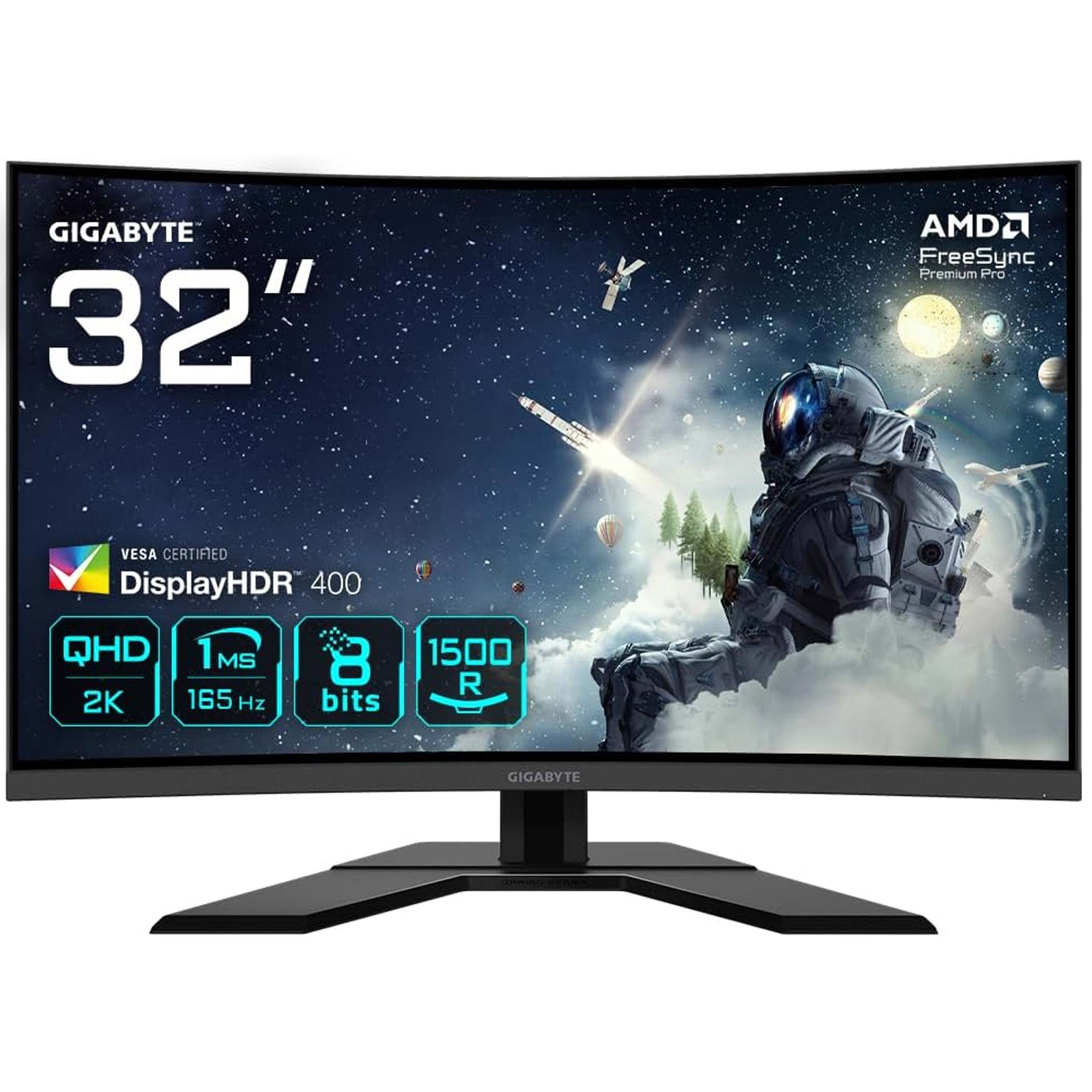 Gigabyte G32QC A, 31,5 pollici, Curvo, 165Hz, FreeSync, HDR 400, VA - DP, HDMI