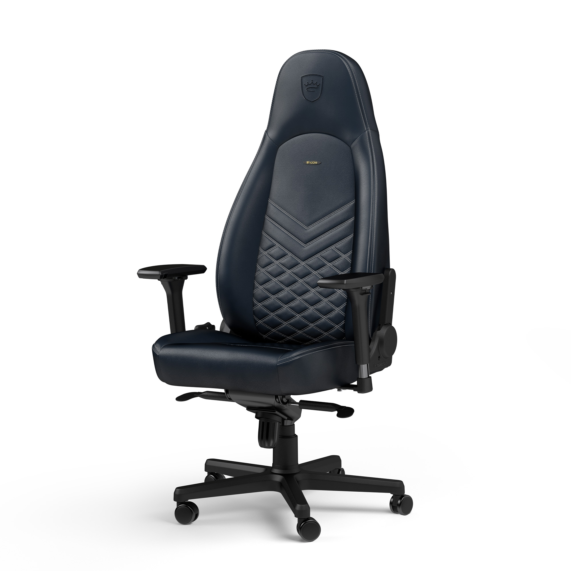 noblechairs ICON Real Leather Gaming Chair - Blu notte/grafite