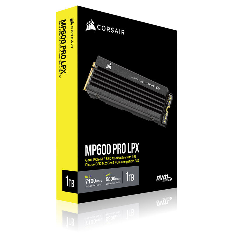 Corsair MP600 PRO LPX PCIe Gen4x4 NVMe M.2 SSD per PS5 - 1TB - immagine 4