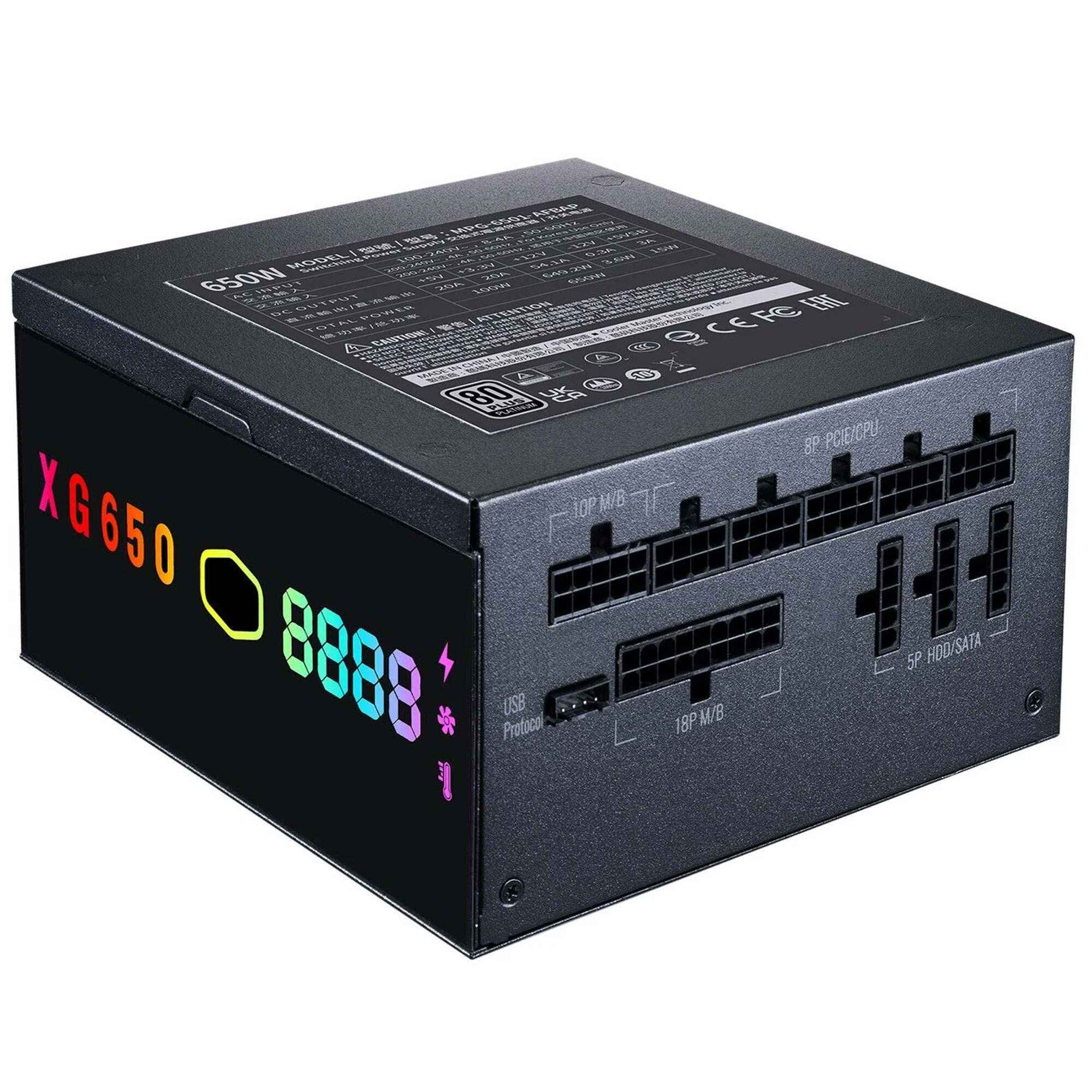 Cooler Master XG650 Plus Platinum ARGB - 650 Watt - immagine 2