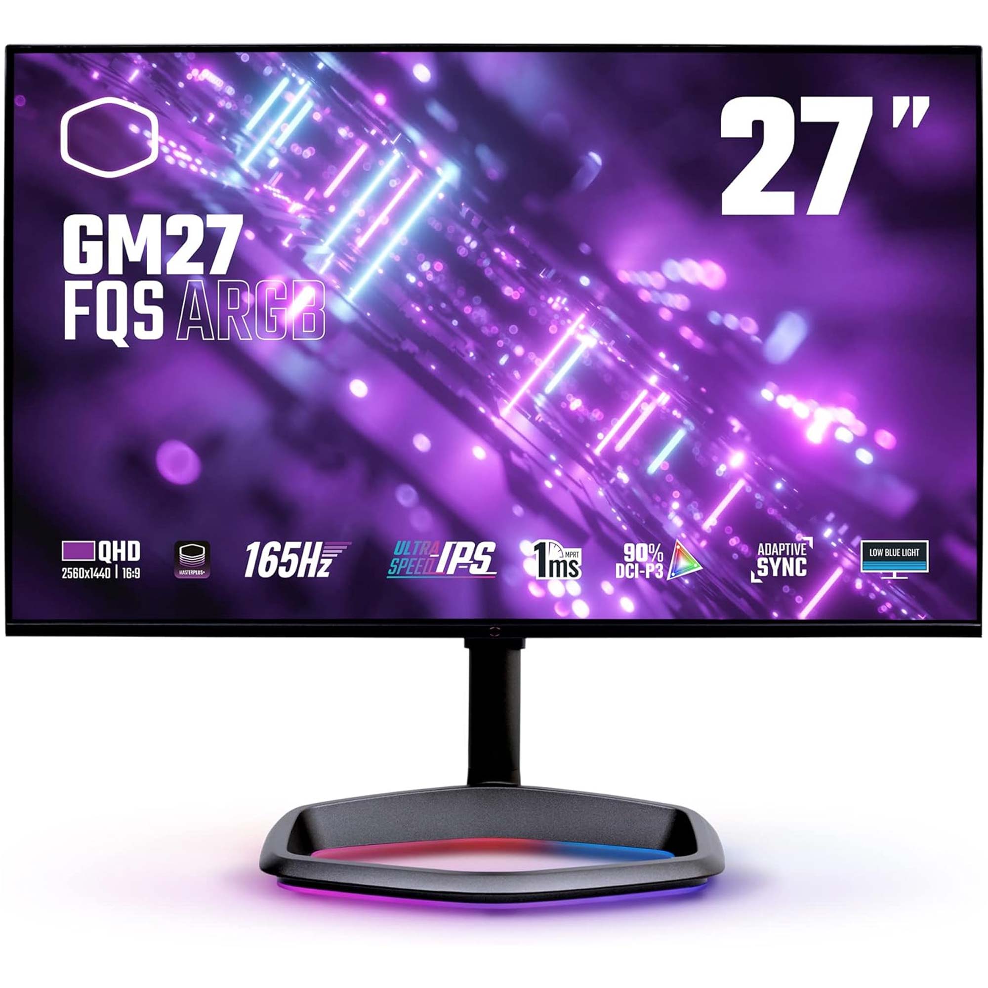 Cooler Master GM27-FQS 27" Flat ARGB, QHD 165Hz, IPS, HDR 10, 1ms - HDMI/DP