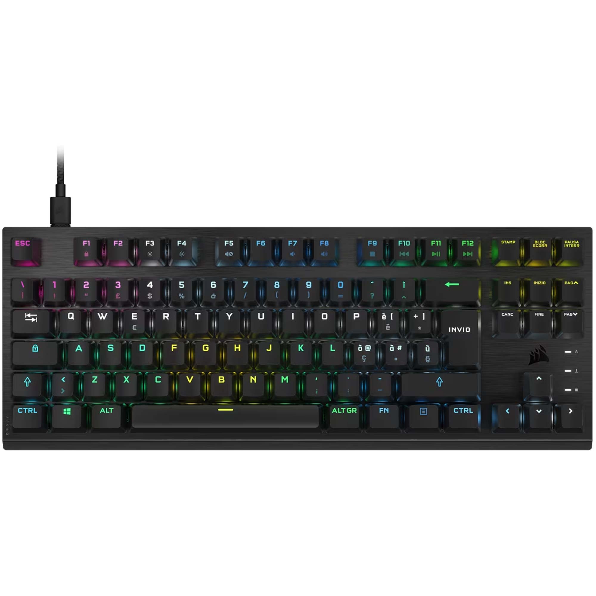 Corsair K60 PRO TKL RGB Mechanical Gaming Keyboard - Switch CORSAIR OPX - ITA