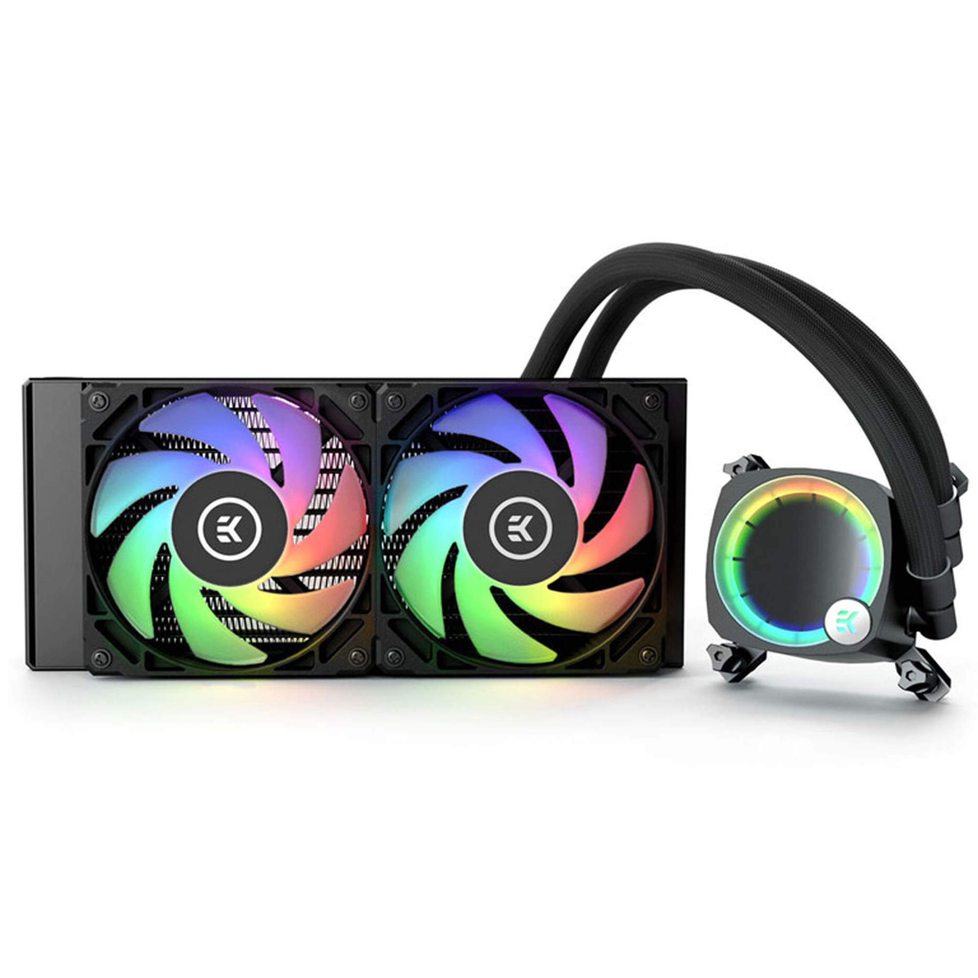 EK Water Blocks EK-Nucleus AIO CR240 Lux D-RGB, nero - 240 mm