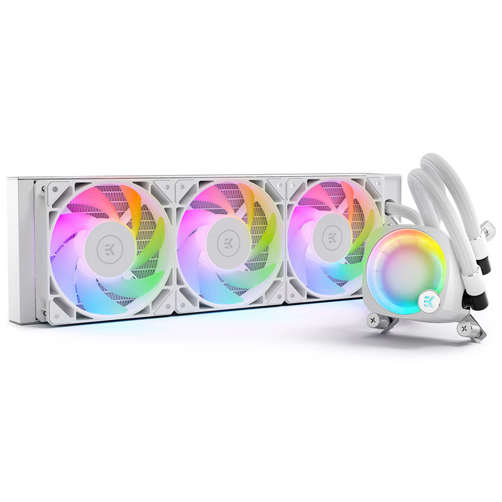EK Water Blocks EK-Nucleus AIO CR360 Lux D-RGB, Bianco - 360 mm