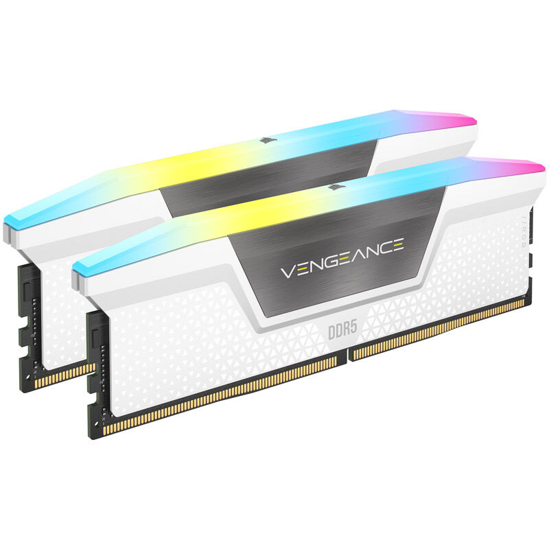 Corsair Vengeance RGB DDR5 6000MHz C30, Bianco - 32GB (2x16GB)