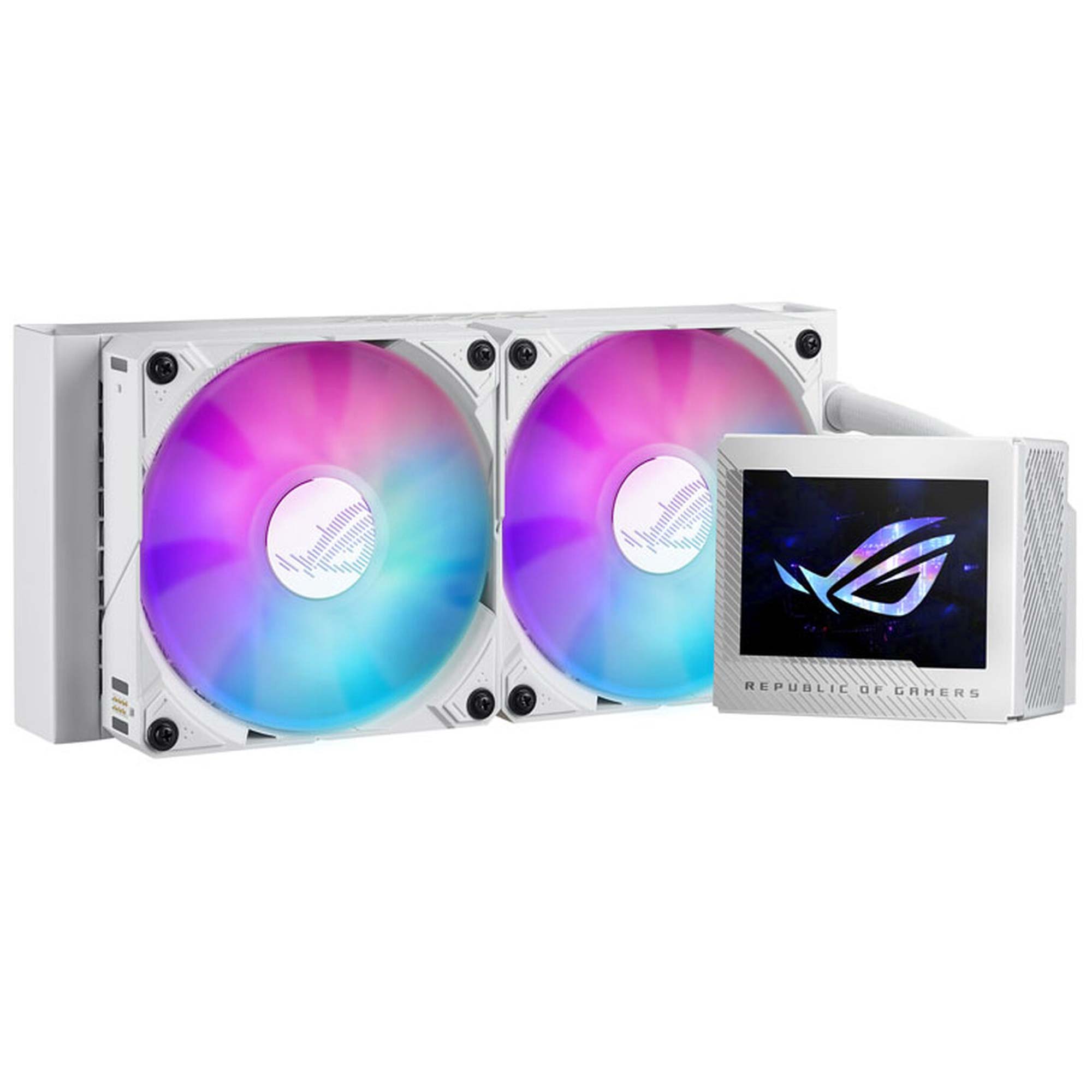 Asus ROG RYUJIN III 240 ARGB Cooler AIO, schermo LCD 3.5", Bianco - 240 mm