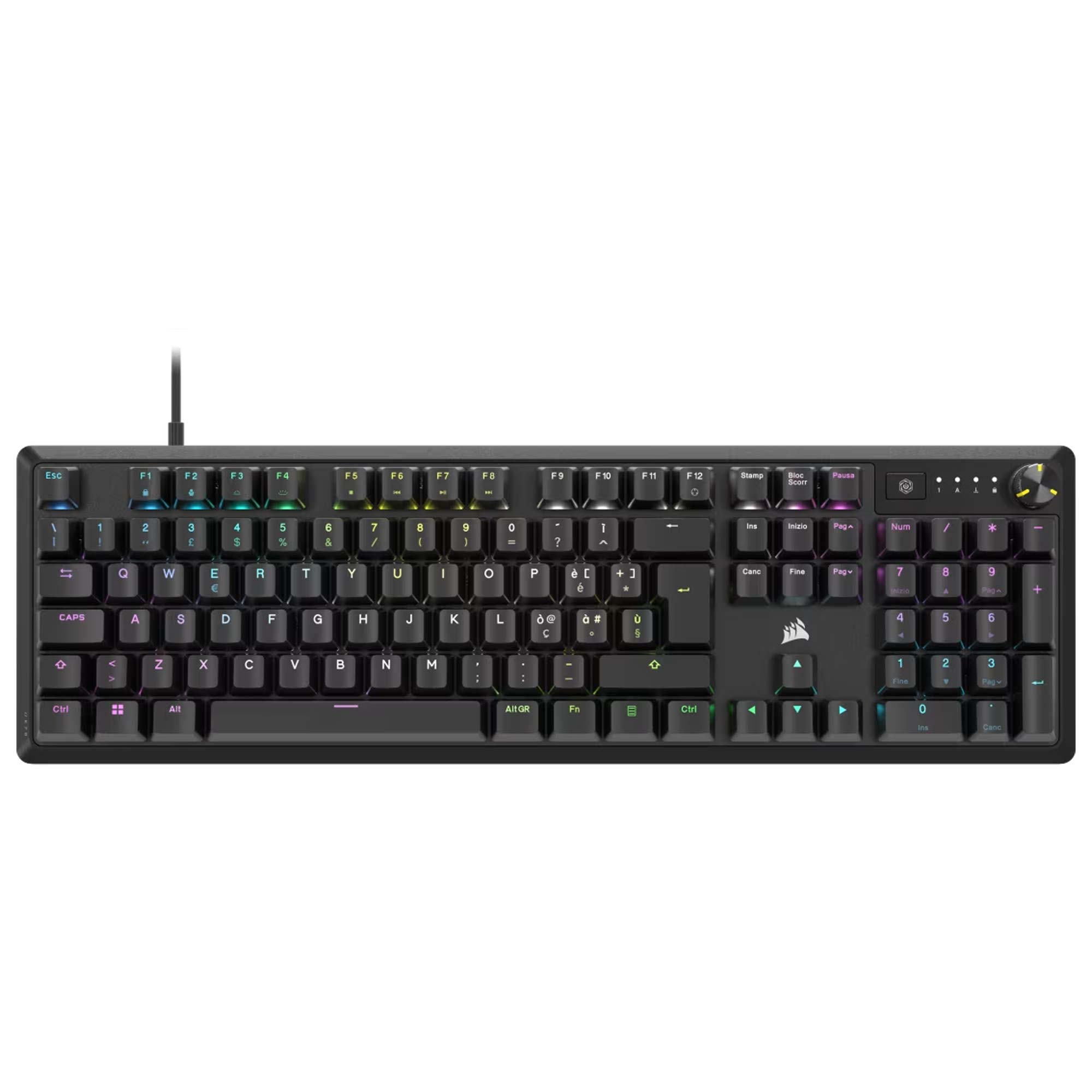Corsair K70 RGB CORE Gaming Keyboard, Corsair Linear RED - Layout ITA