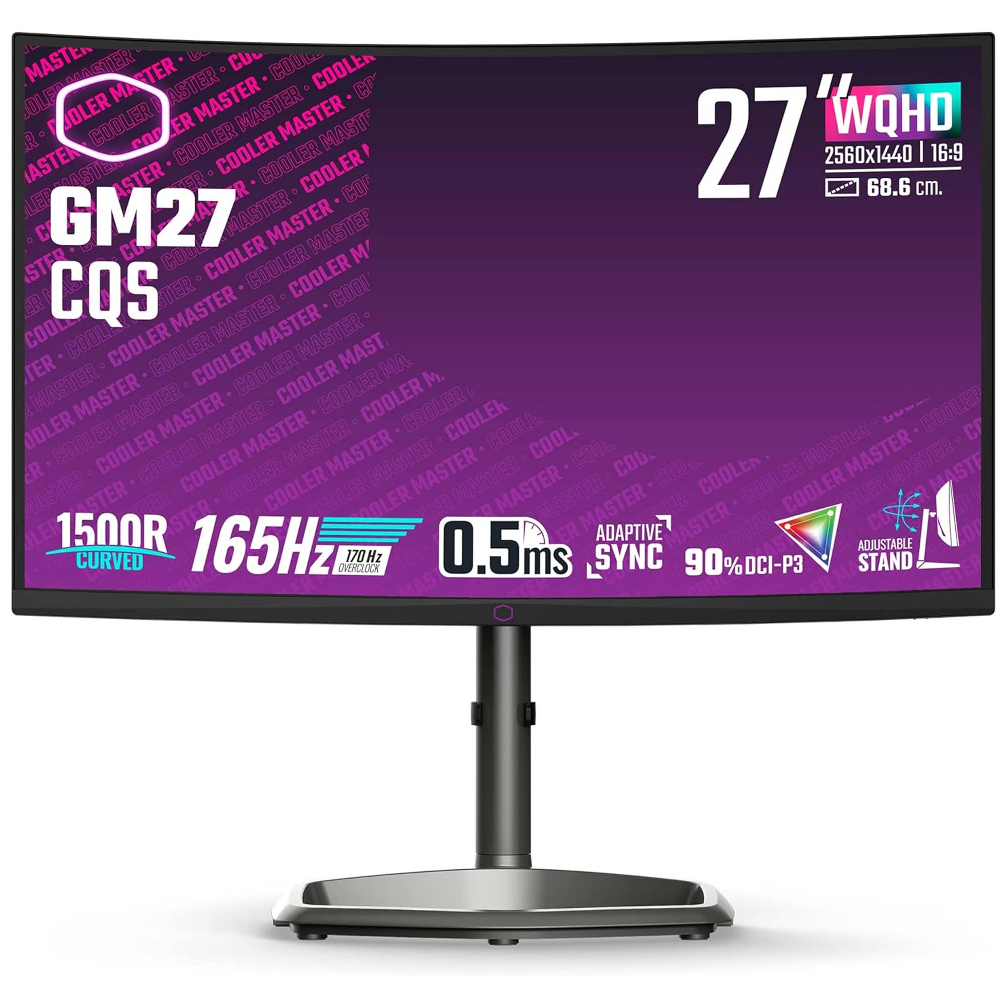 Cooler Master GM27-CQS, 27 Pollici, WQHD 165Hz, VA - HDMI/DP