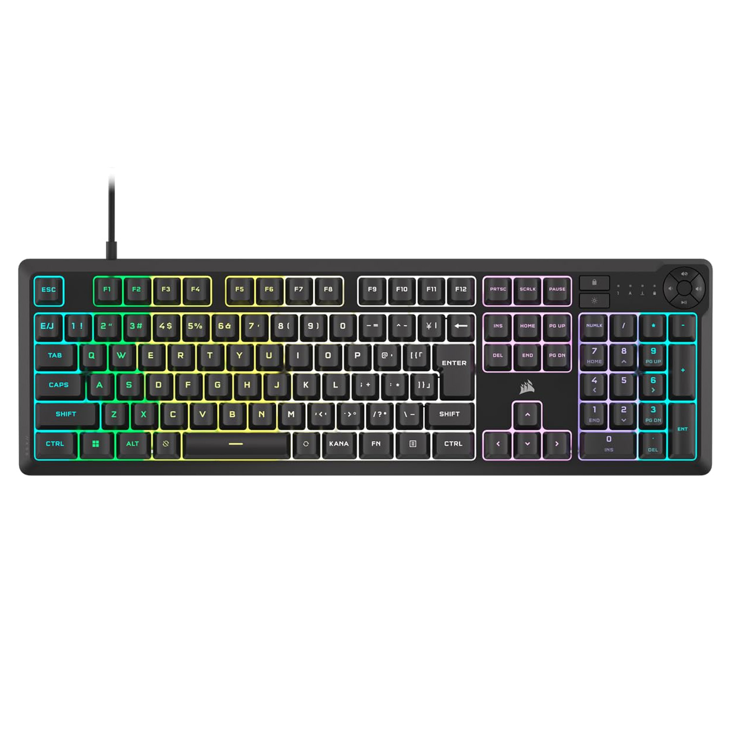 Corsair Gaming K55 CORE RGB Mechanical Keyboard, Membrana - Layout ITA
