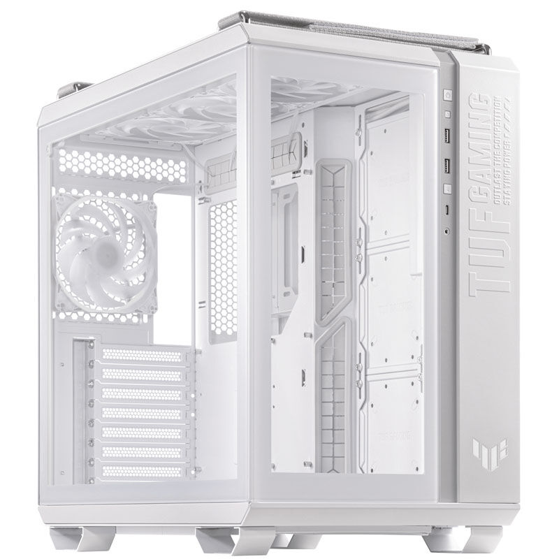 Asus TUF Gaming GT502 Plus, ARGB, Vetro Temperato - Bianco