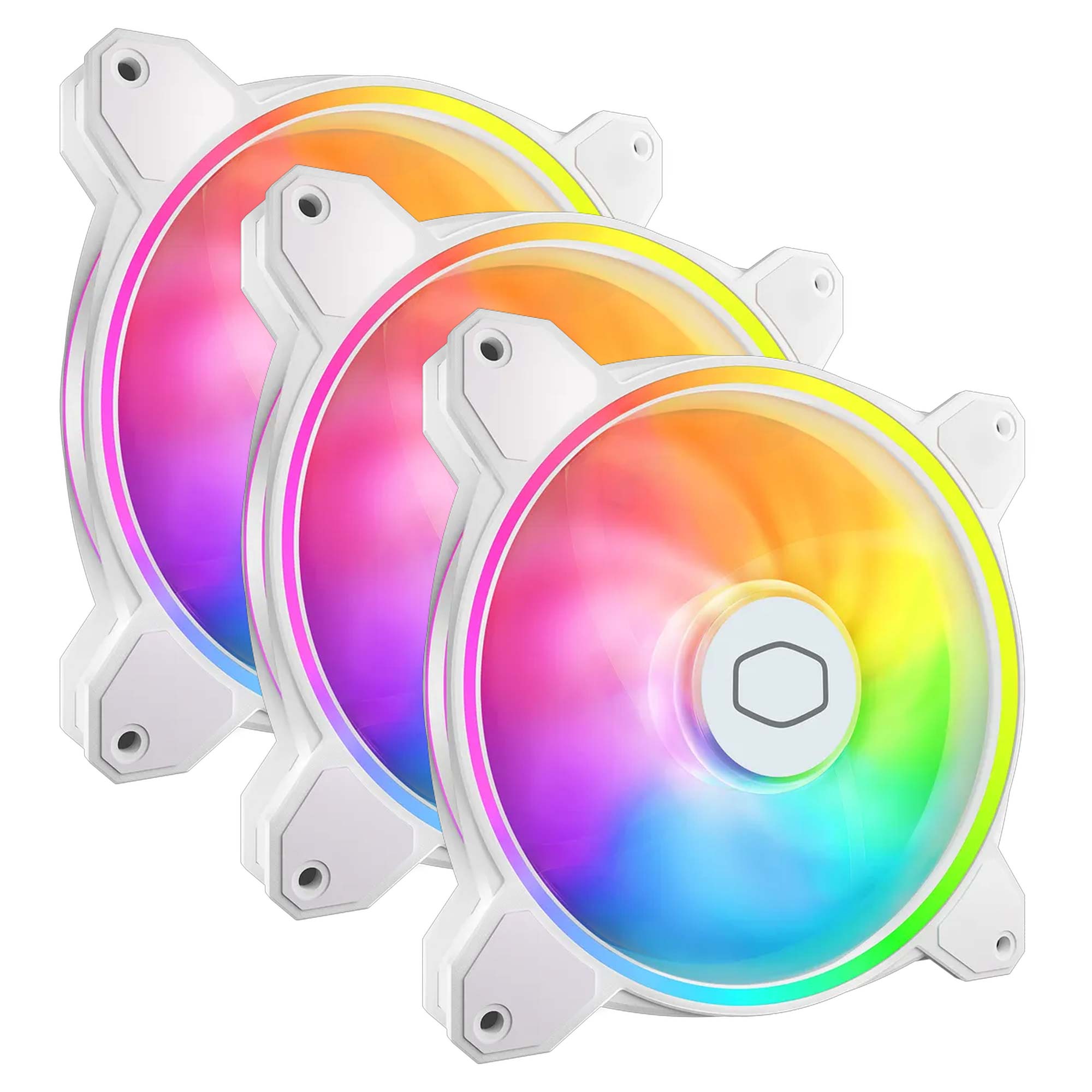 Cooler Master MasterFan MF120 Halo2 - 3 Ventole - 120 mm - Bianco