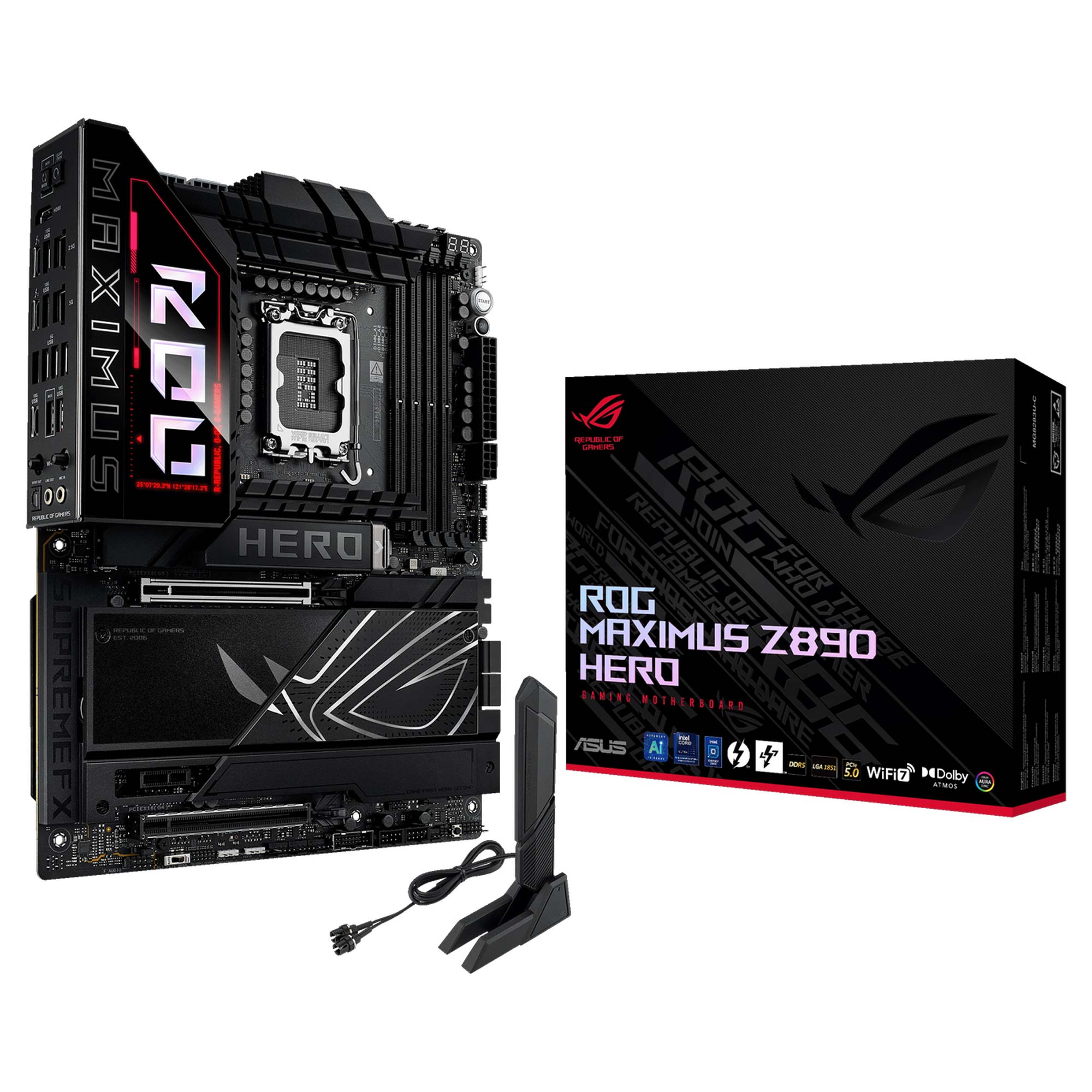 Asus ROG Maximus Z890 HERO, Intel Z890 Motherboard, DDR5 - Socket 1851