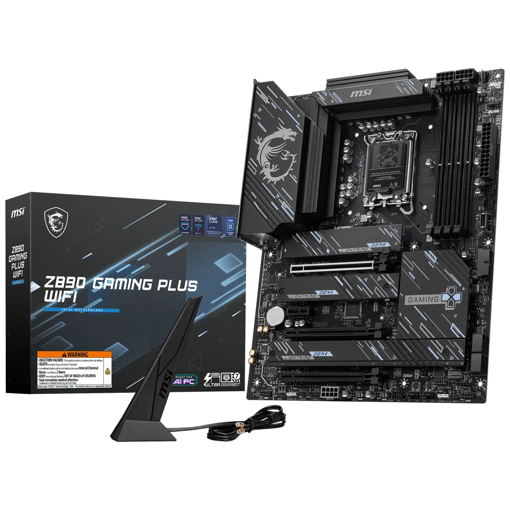 MSI MAG Z890 Gaming PLUS WiFi, Intel Z890 Motherboard, DDR5 - Socket 1851