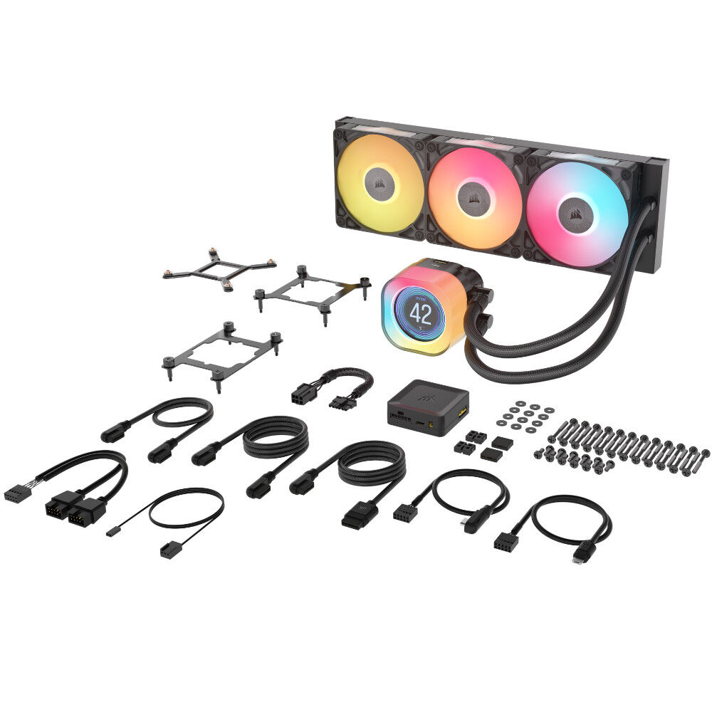 CORSAIR iCUE LINK TITAN 360 RX LCD AIO, 360mm Radiator, Liquid CPU Cooler - Nero - immagine 5