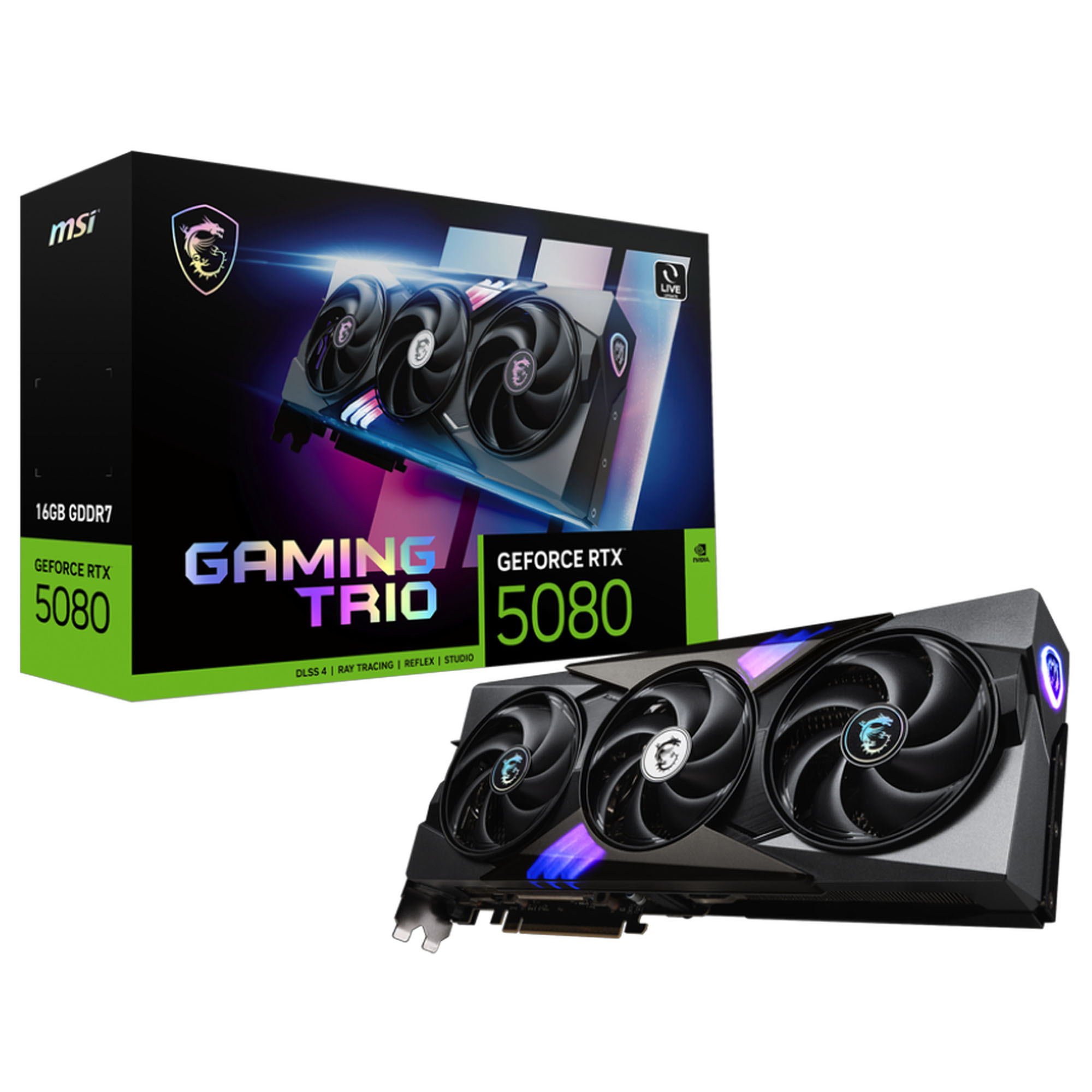MSI GeForce RTX 5080 16G Gaming Trio OC, 16384 MB GDDR7