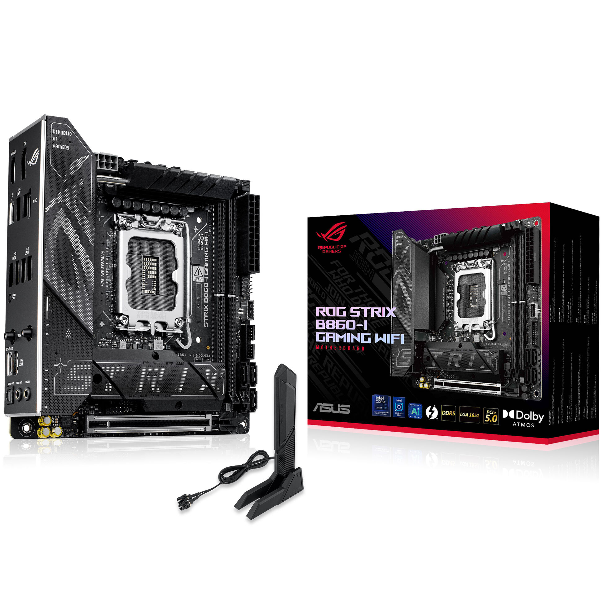 Asus ROG Strix B860-I Gaming WiFi, Intel B860 Motherboard, DDR5 - Socket 1851
