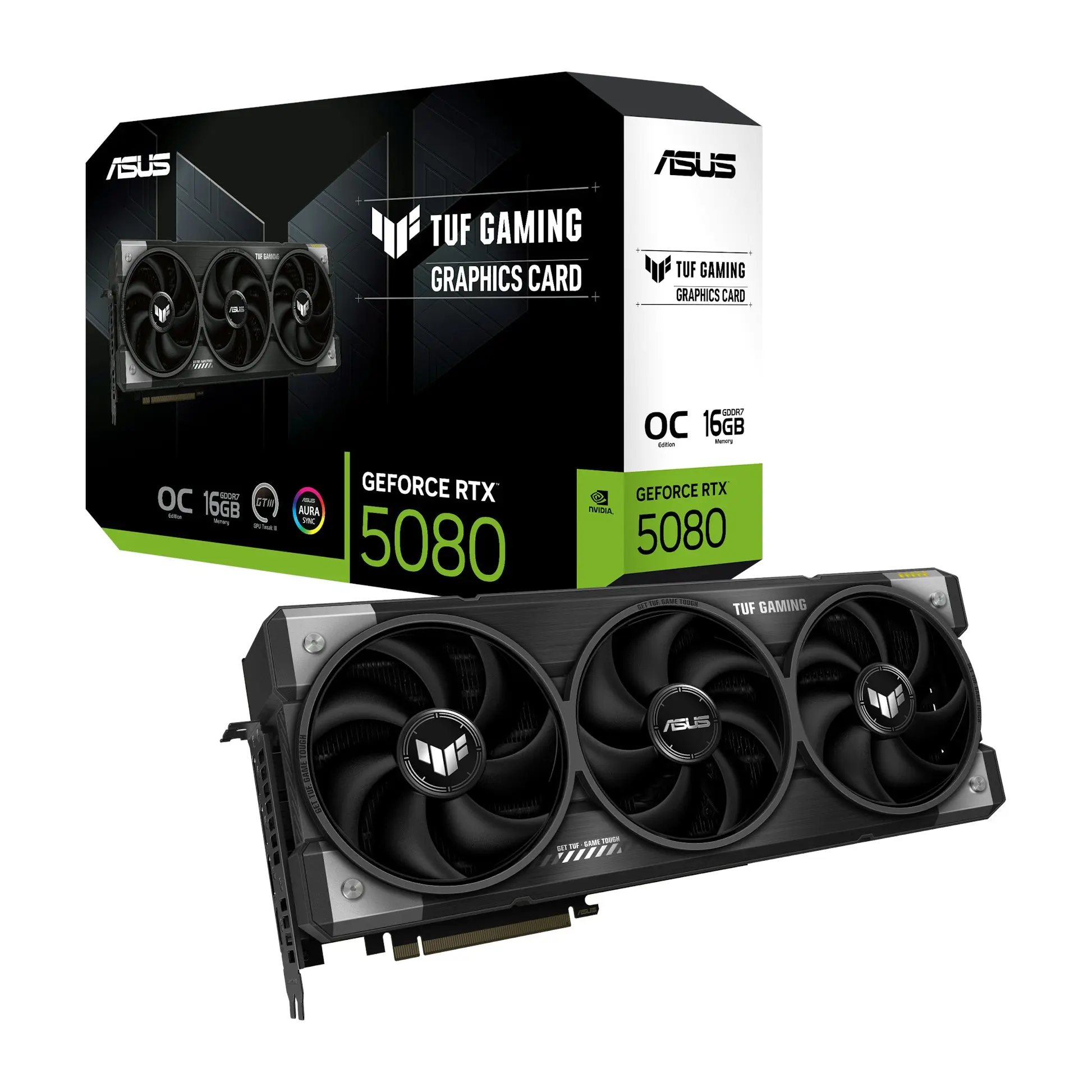 Asus TUF Gaming GeForce RTX 5080 16GB OC Edition, 16384 MB GDDR7, DLSS 4