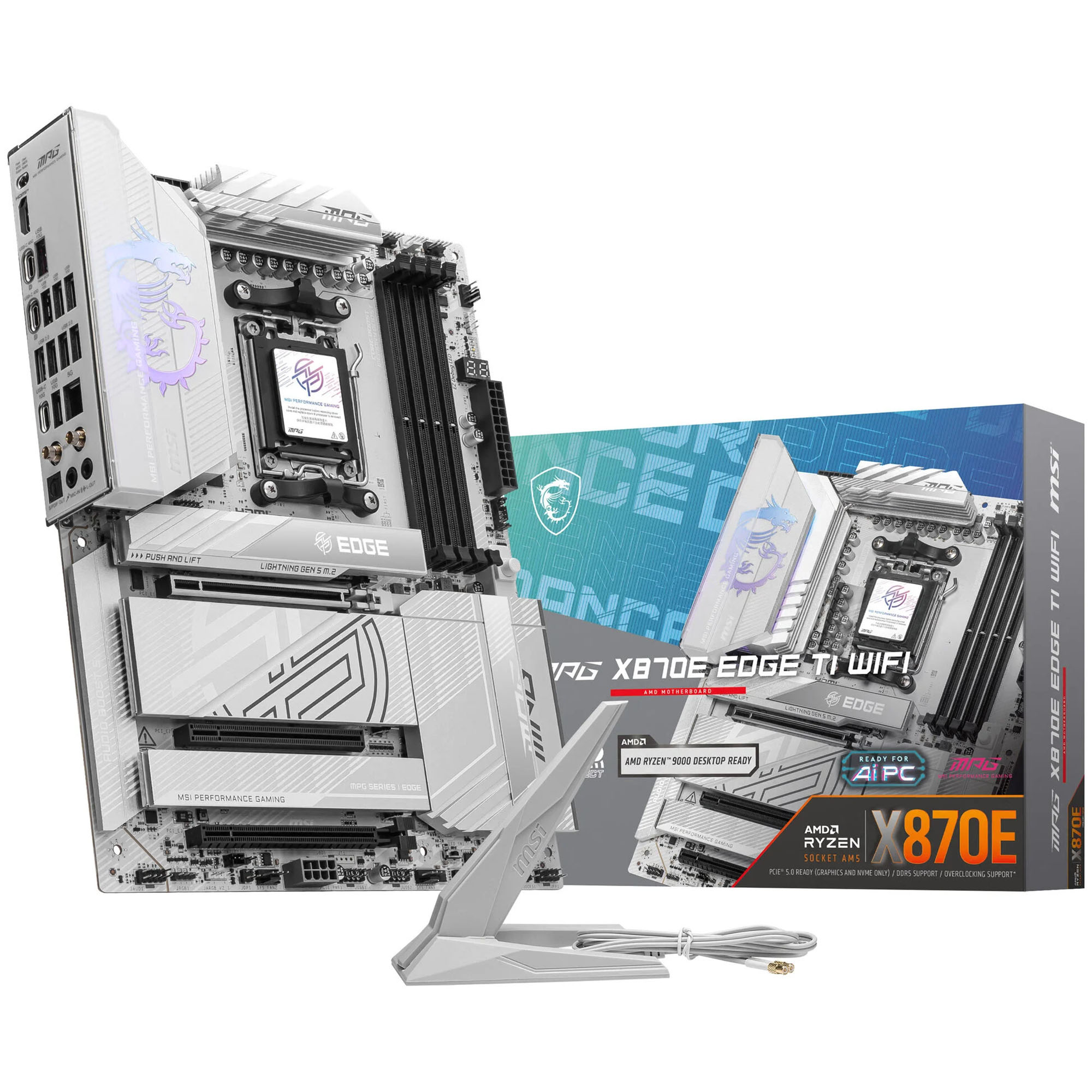 MSI MPG X870E EDGE TI Wi-Fi, AMD X870 Motherboard, DDR5 - Socket AM5