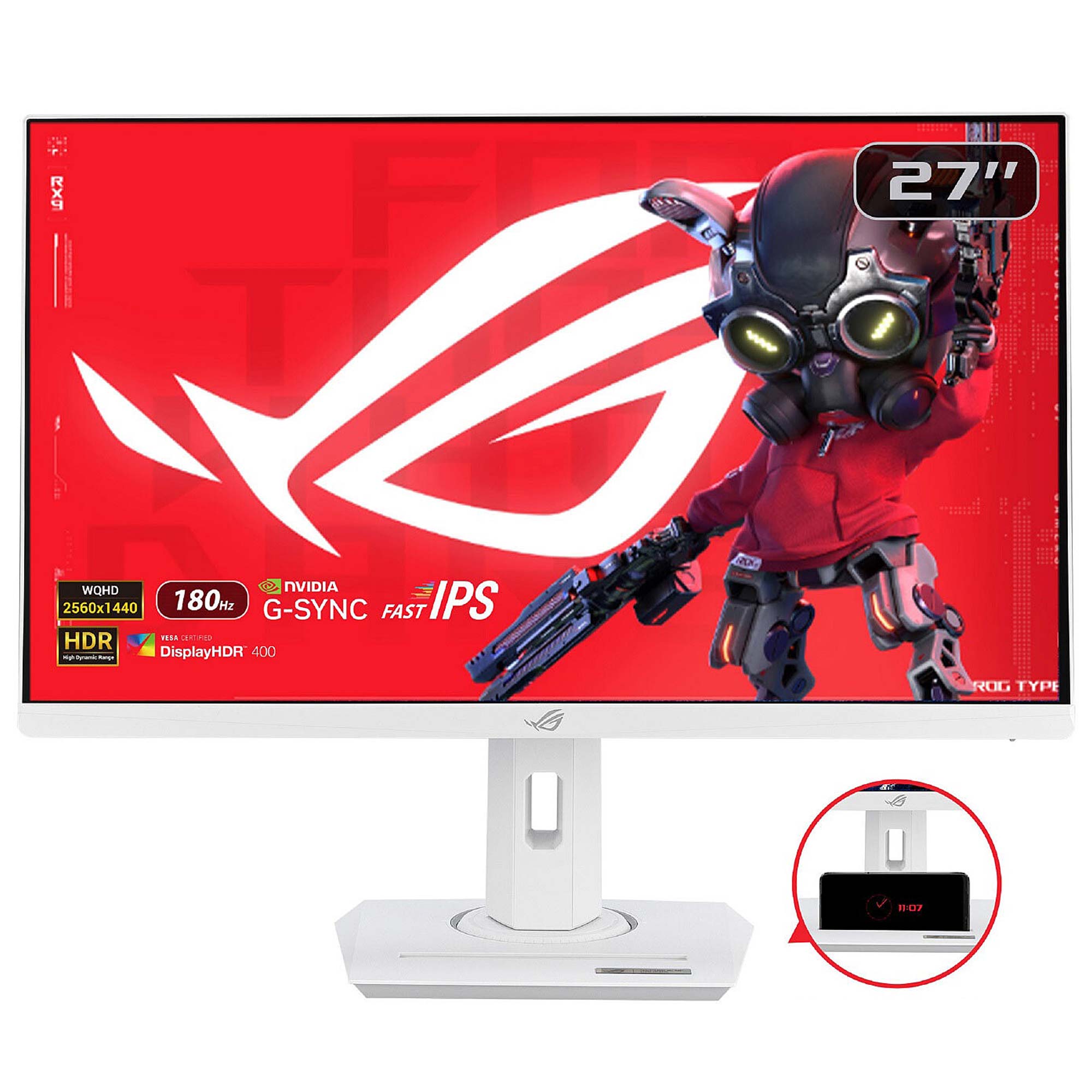 Asus ROG Strix XG27ACS-W, 27", WQHD, 180Hz, IPS, G-SYNC, HDR - immagine 2