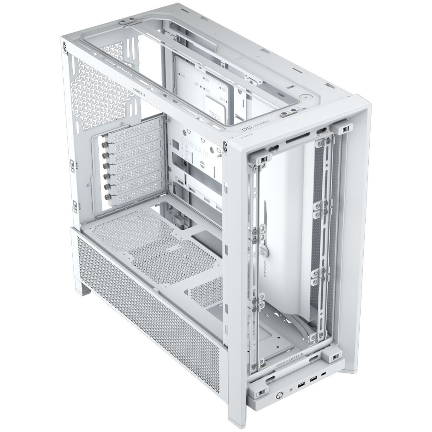 Corsair FRAME 4000D Tempered Glass, Mid-Tower - Bianco - immagine 2