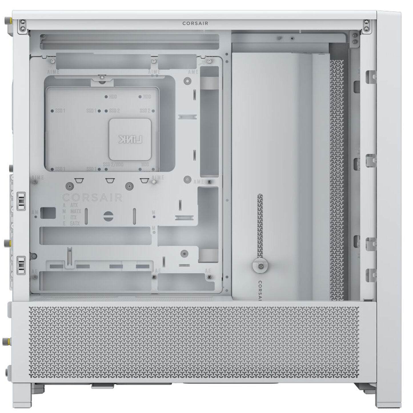 Corsair FRAME 4000D Tempered Glass, Mid-Tower - Bianco - immagine 4