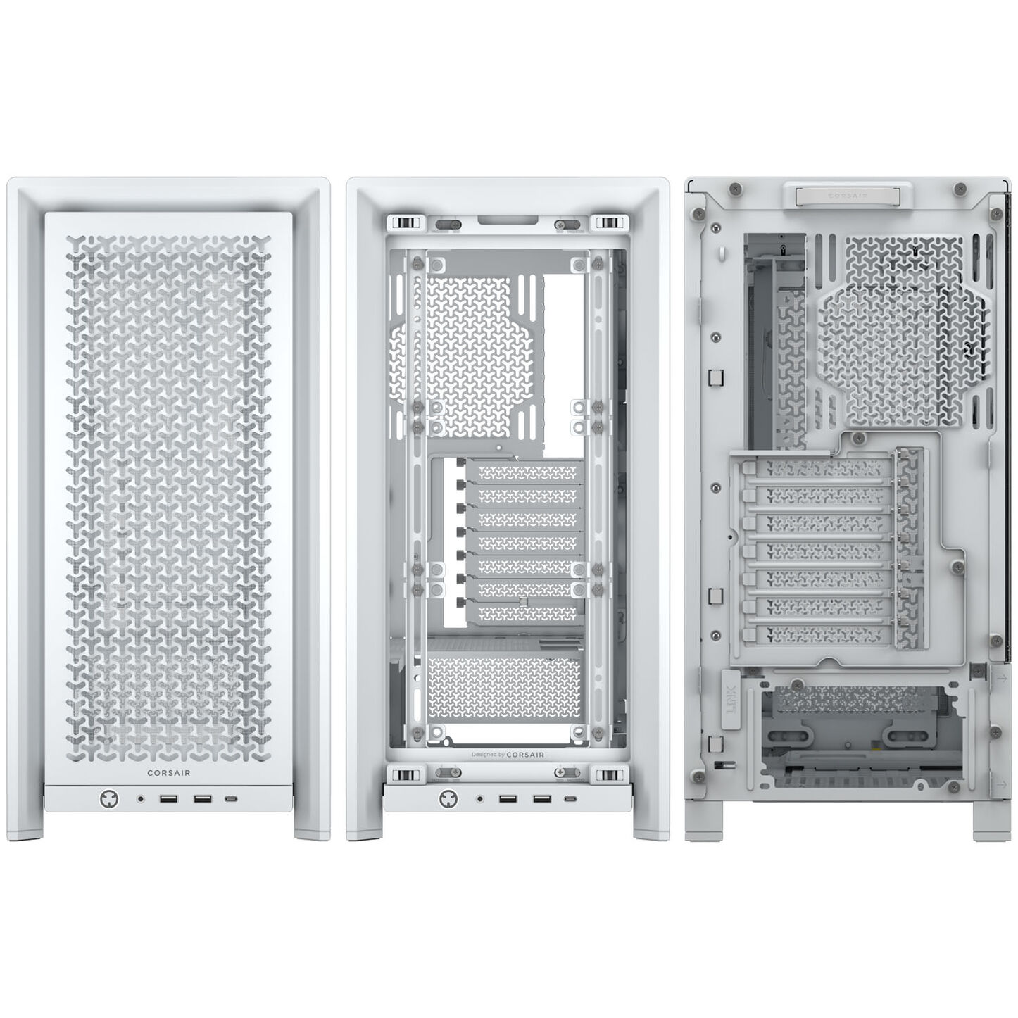 Corsair FRAME 4000D Tempered Glass, Mid-Tower - Bianco - immagine 5