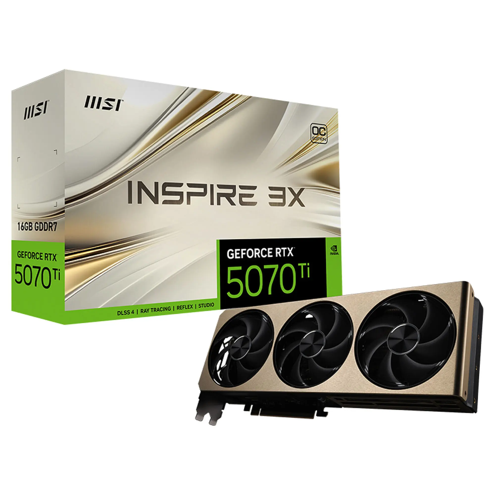 MSI GeForce RTX 5070 Ti 16G INSPIRE 3X OC PLUS, 16384 MB GDDR7