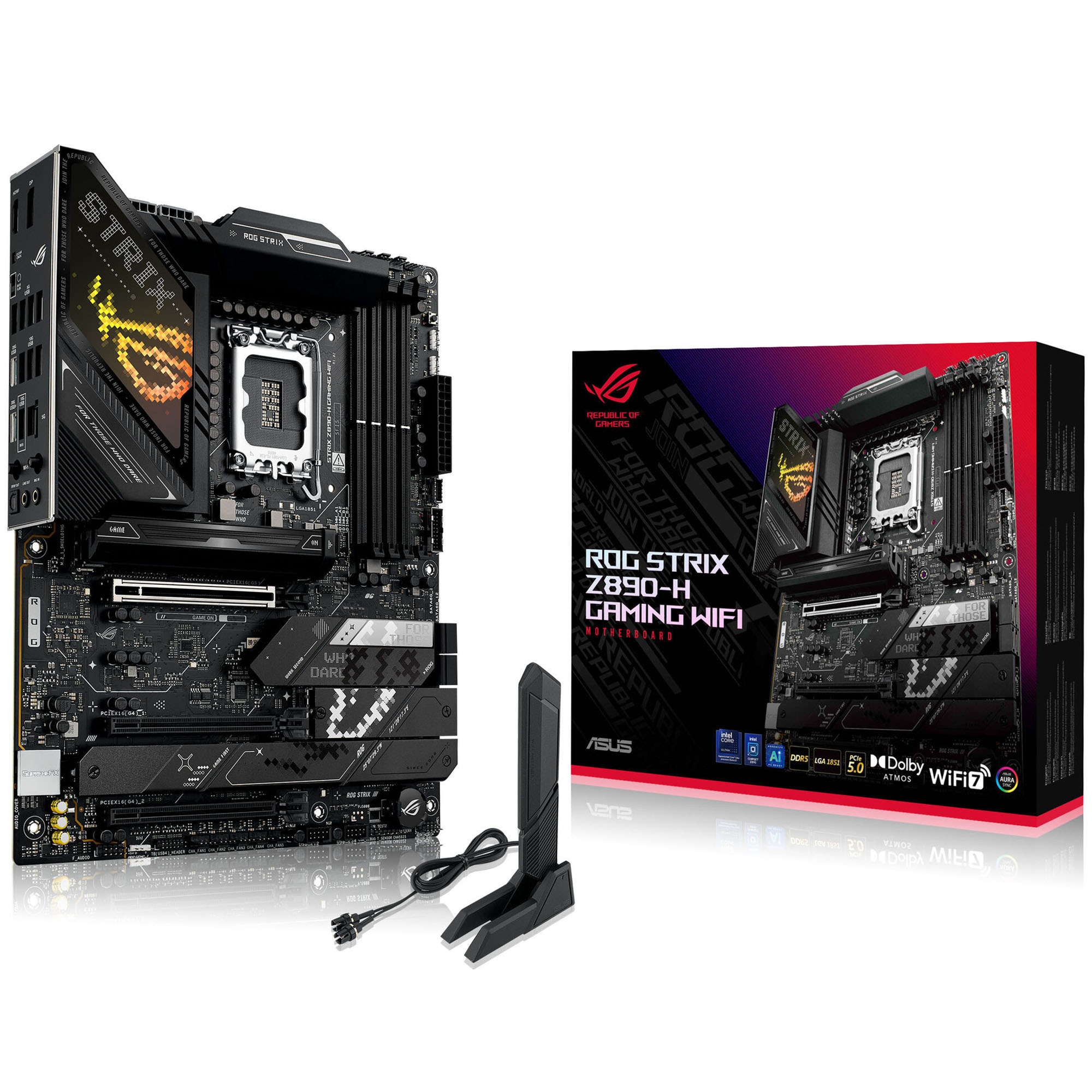 Asus ROG Strix Z890-H Gaming WiFi, Intel Z890 Motherboard, DDR5 - Socket 1851