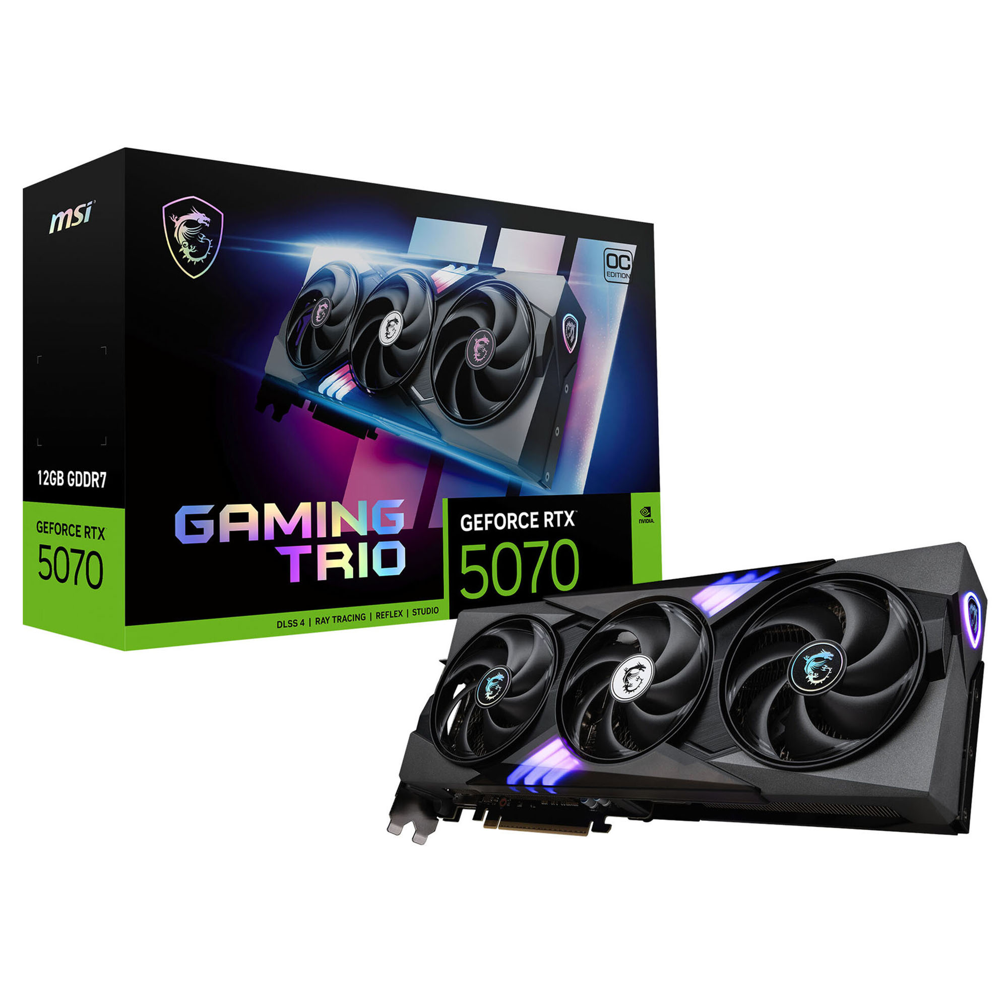 MSI GeForce RTX 5070 Gaming Trio OC, 12288 MB GDDR7, DLSS 4