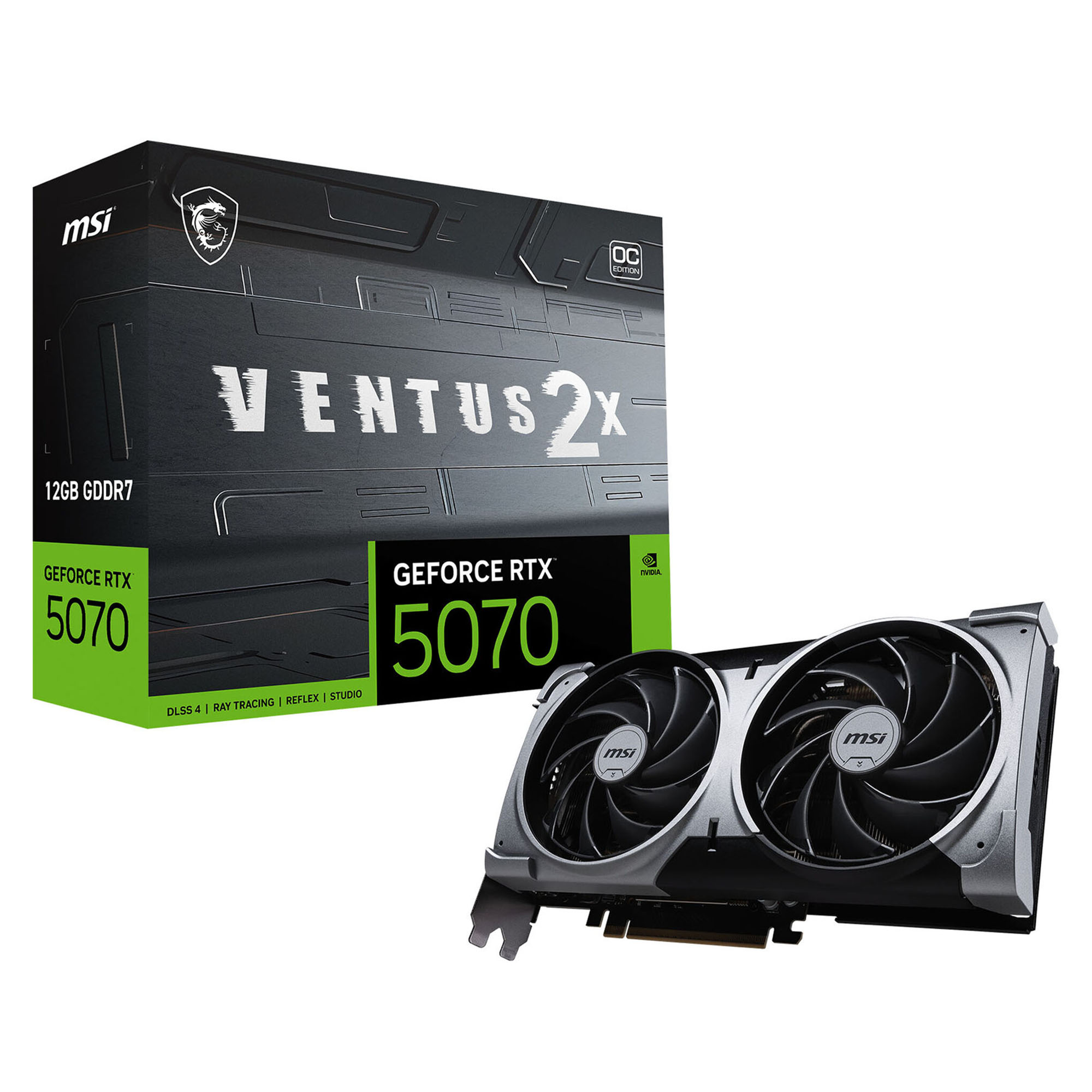 MSI GeForce RTX 5070 12G VENTUS 2X OC, 12288 MB GDDR7, DLSS 4