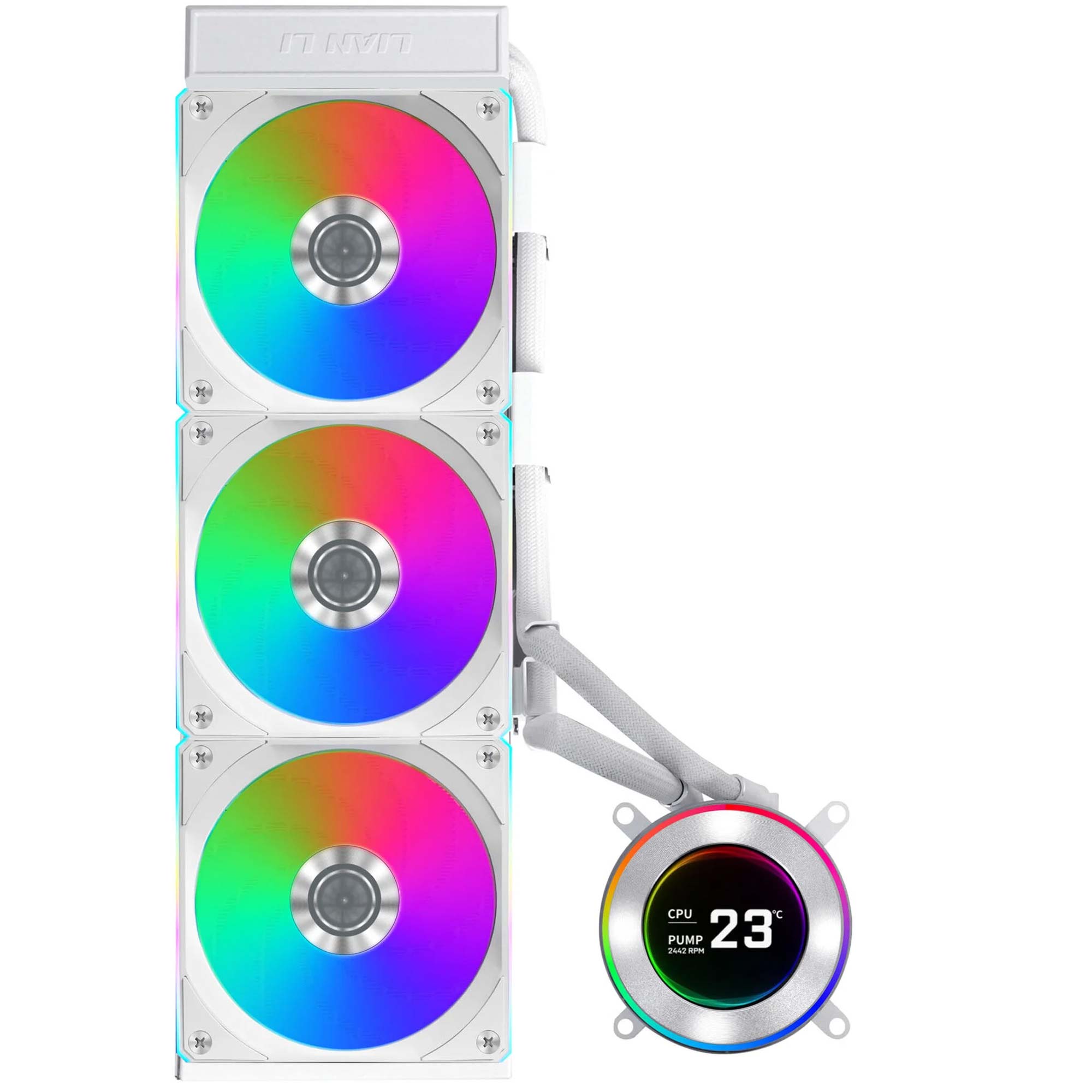 Lian Li HydroShift II LCD-C 360CL AIO Water Cooler, ARGB - Bianco