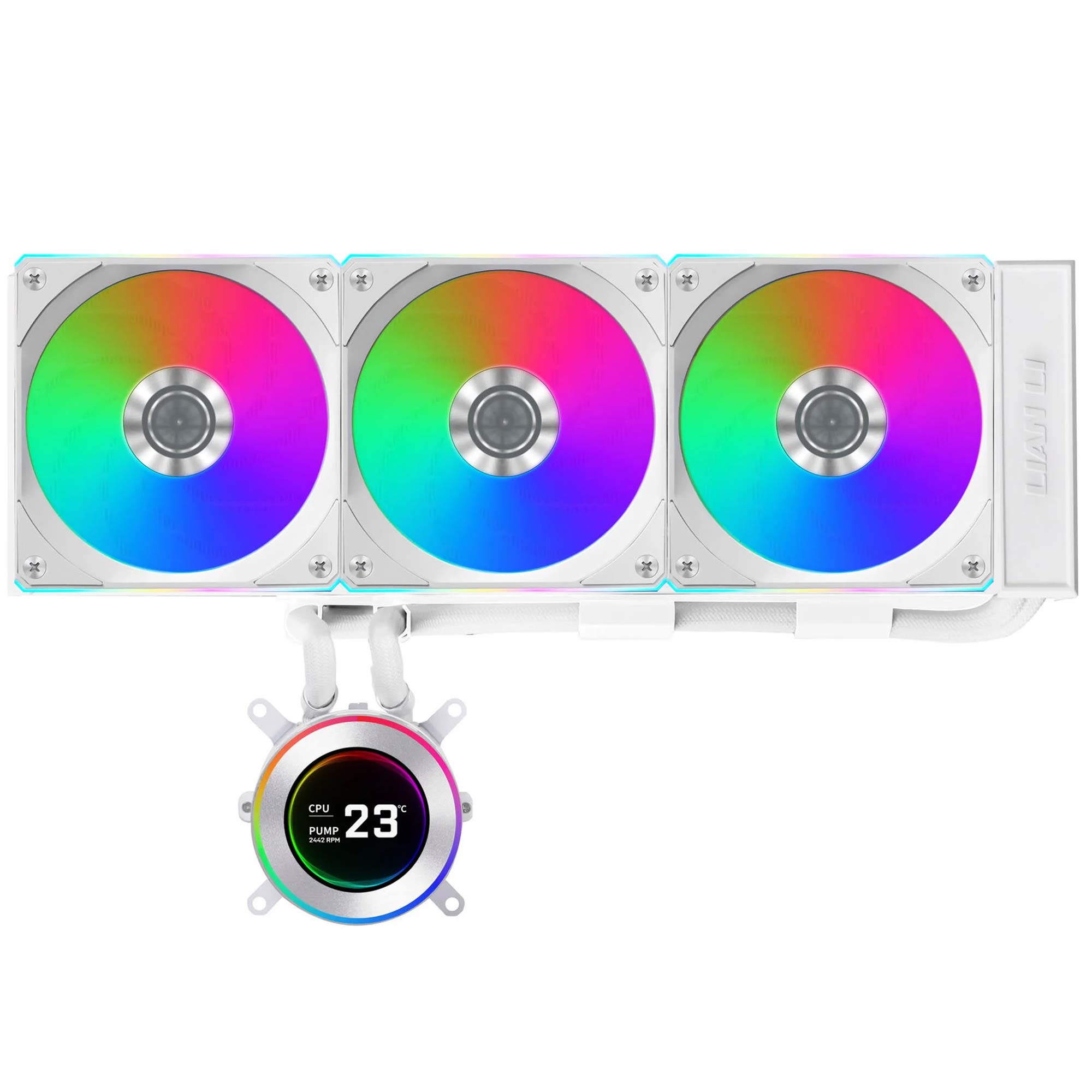 Lian Li HydroShift II LCD-C 360CL AIO Water Cooler, ARGB - Bianco - immagine 2