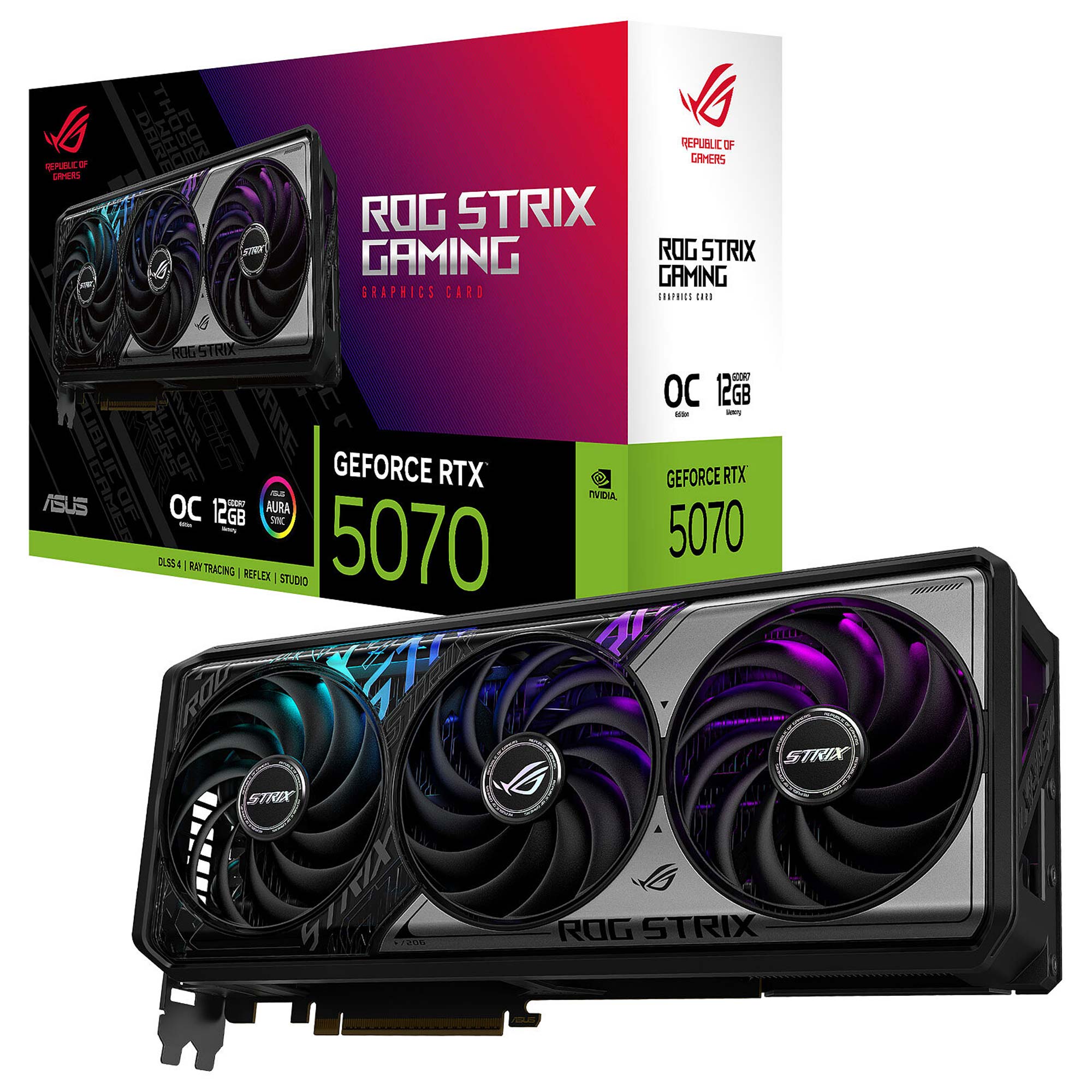 Asus ROG Strix GeForce RTX 5070 OC Edition, 12288 MB GDDR7, DLSS 4