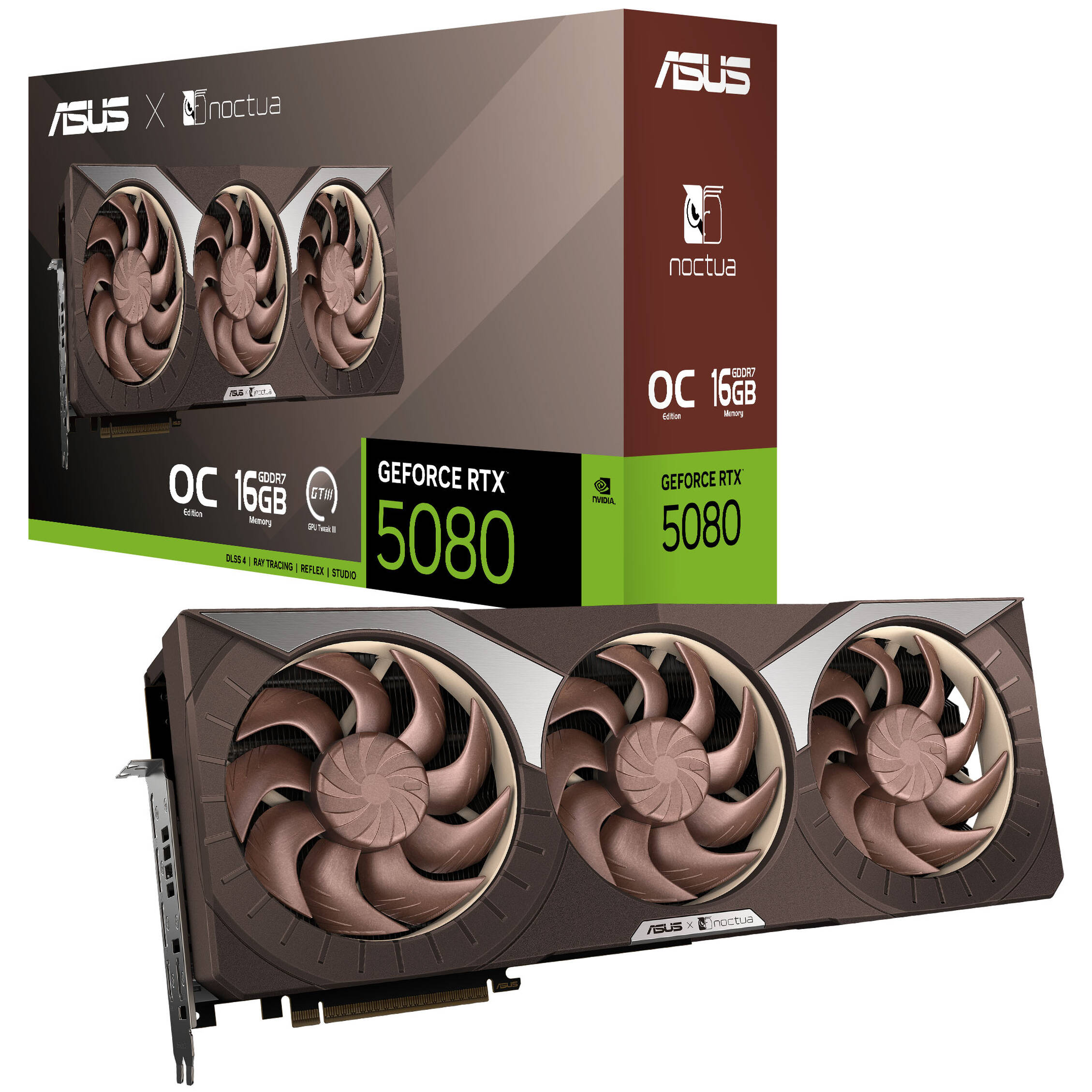 Asus GeForce RTX 5080 16GB GDDR7 Noctua OC Edition, 16384 MB GDDR7, DLSS 4