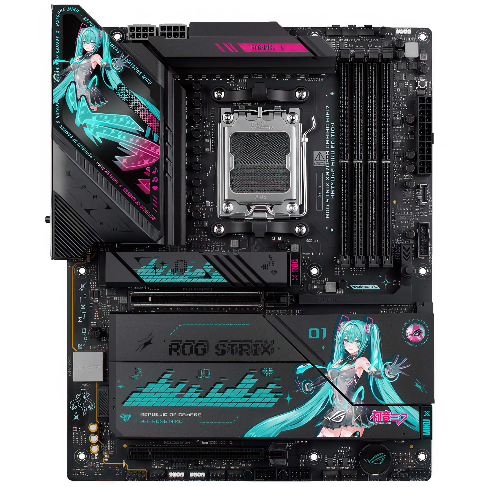 Asus ROG STRIX X870E-H Gaming Wifi 7 Hatsune Miku Edition - Socket AM5, DDR5 - immagine 2