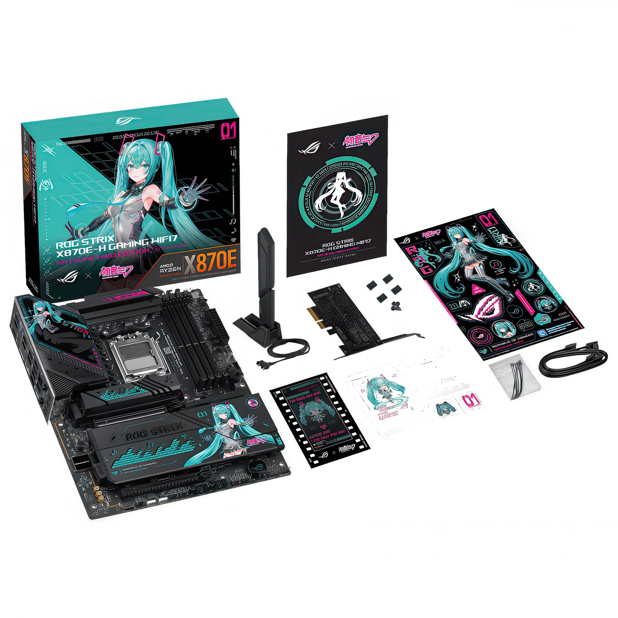 Asus ROG STRIX X870E-H Gaming Wifi 7 Hatsune Miku Edition - Socket AM5, DDR5 - immagine 5
