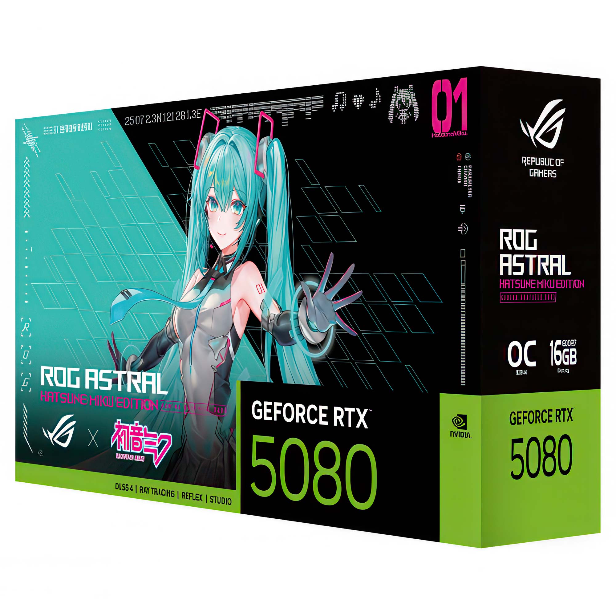 Asus ROG Astral GeForce RTX 5080 16GB OC Hatsune Miku Edition, 16384 MB GDDR7, DLSS 4 - immagine 6