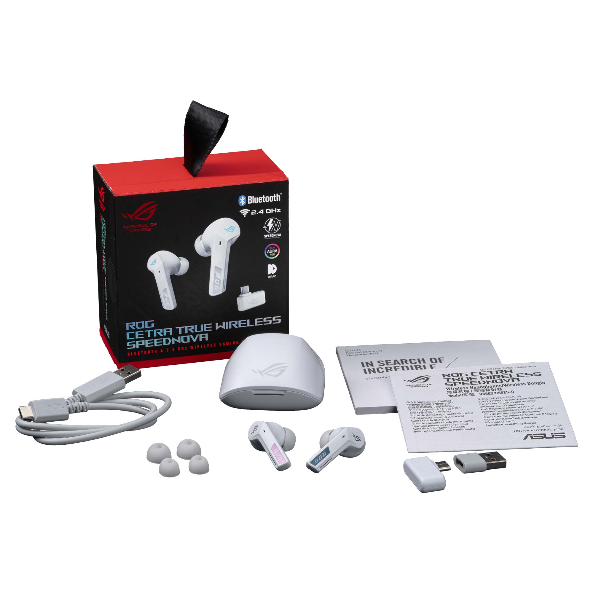 Asus ROG Cetra True Wireless SpeedNova Auricolari In-Ears - Bianco - immagine 3