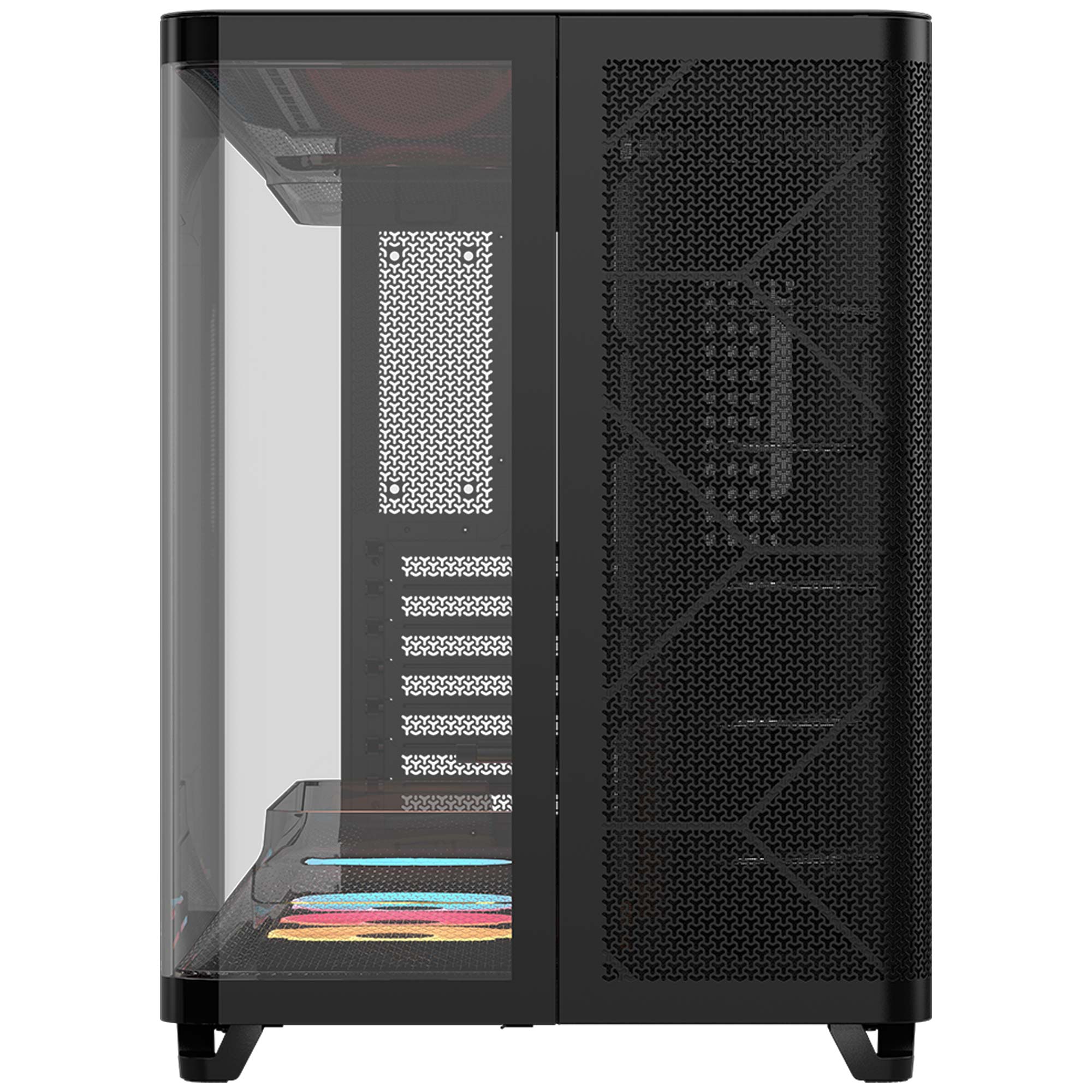 Corsair AIR 5400 LX-R ARGB Tempered Glass, Tripla Camera, Mid-Tower - Nero - immagine 2