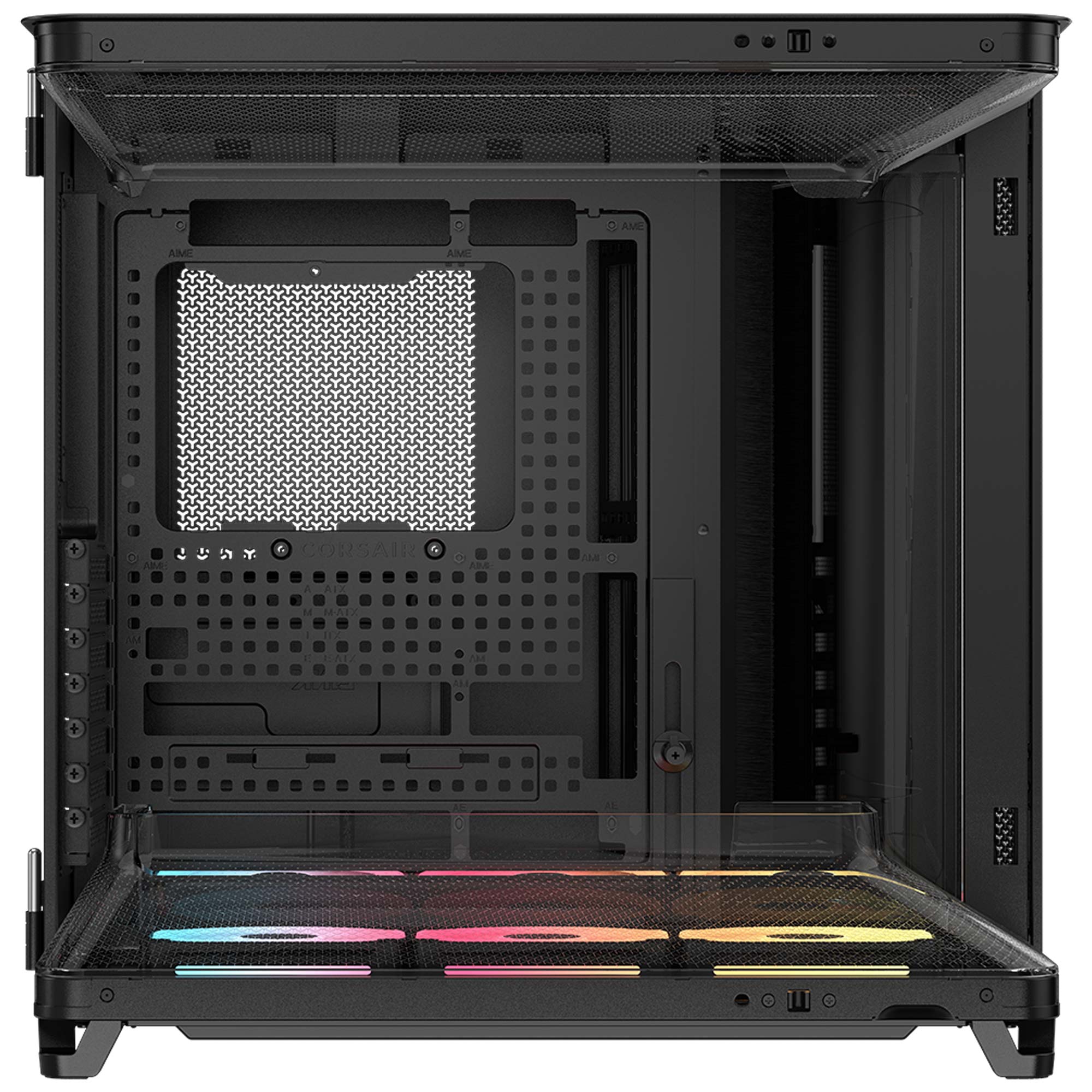 Corsair AIR 5400 LX-R ARGB Tempered Glass, Tripla Camera, Mid-Tower - Nero - immagine 4