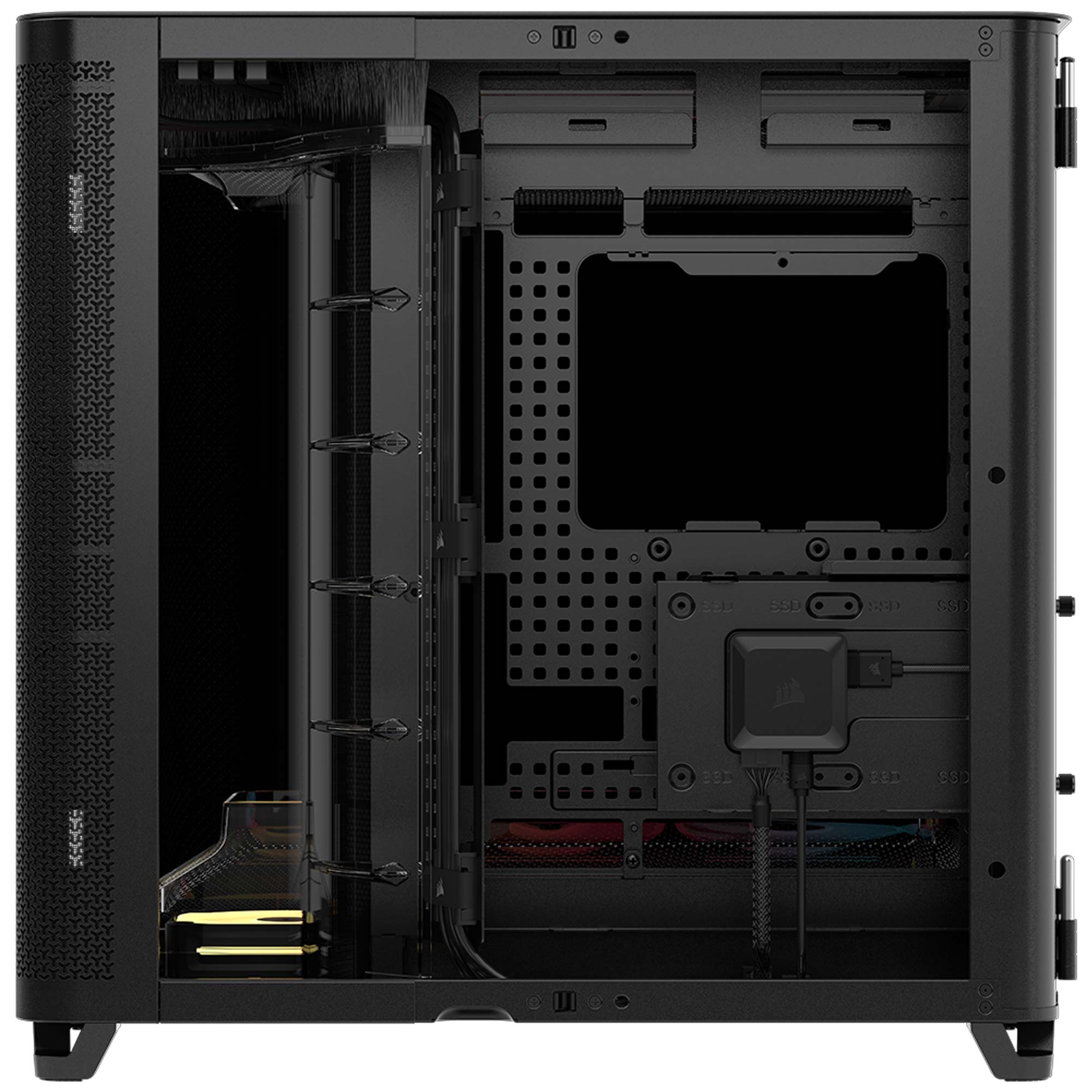 Corsair AIR 5400 LX-R ARGB Tempered Glass, Tripla Camera, Mid-Tower - Nero - immagine 6
