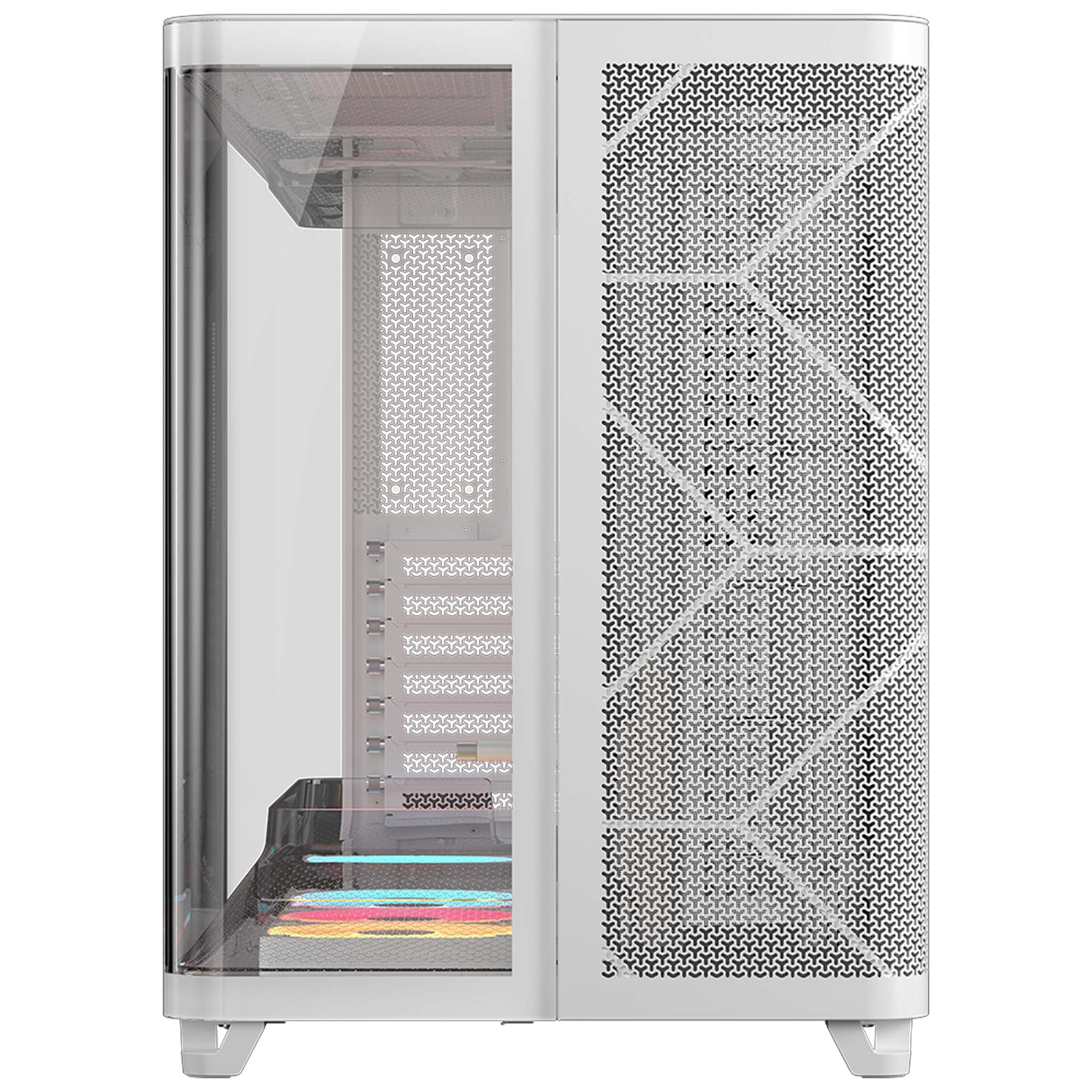 Corsair AIR 5400 LX-R ARGB Tempered Glass, Tripla Camera, Mid-Tower - Bianco - immagine 2