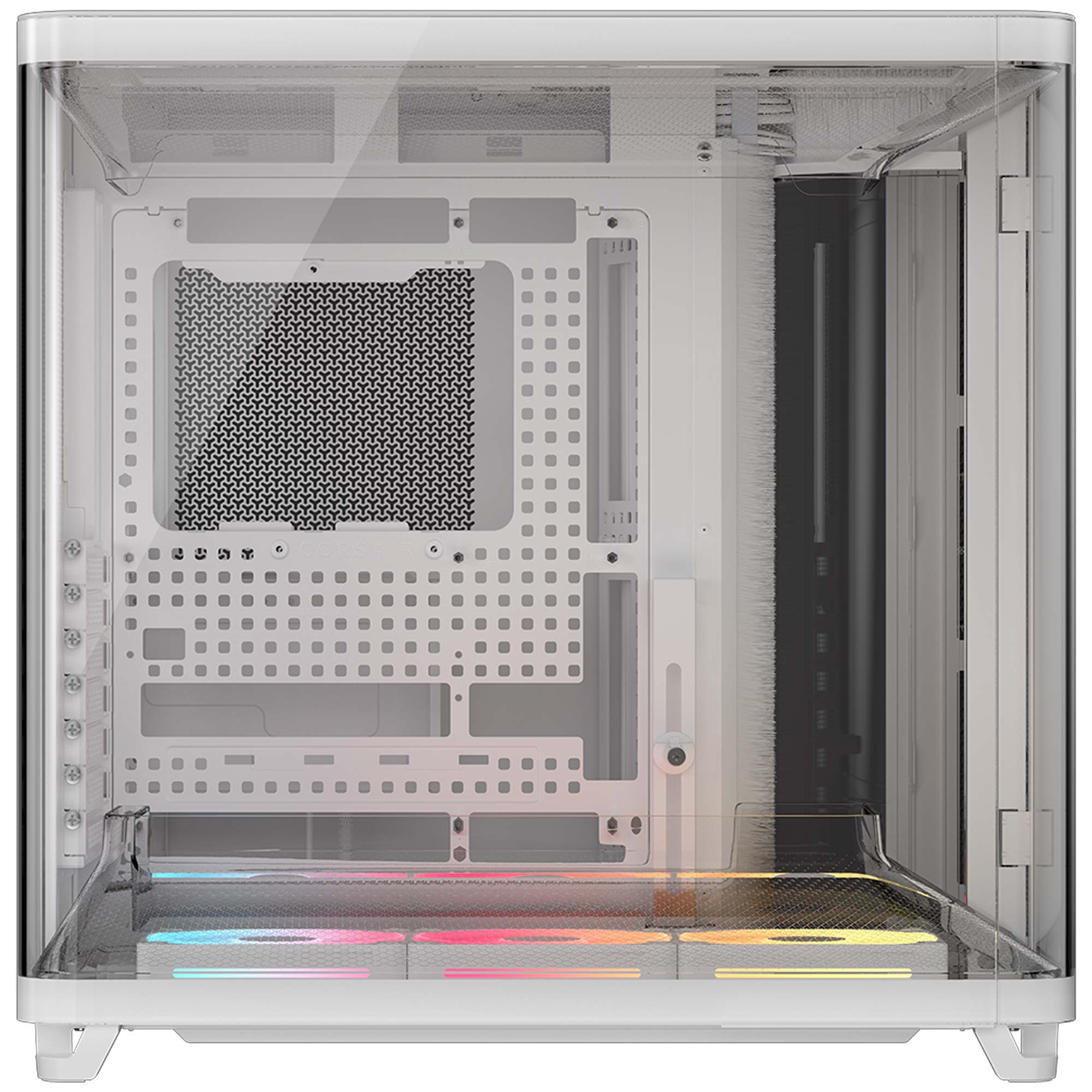 Corsair AIR 5400 LX-R ARGB Tempered Glass, Tripla Camera, Mid-Tower - Bianco - immagine 3