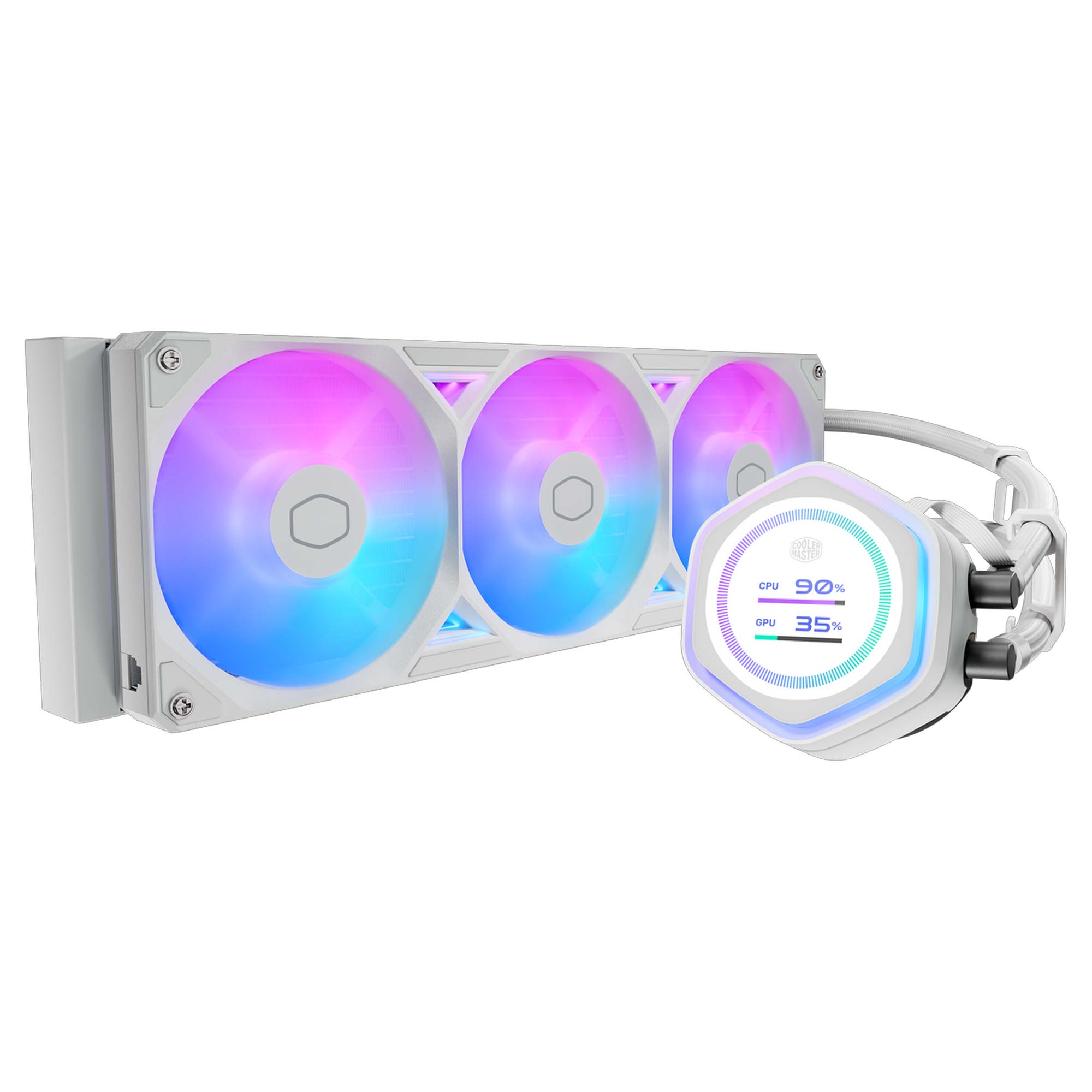 Cooler Master MasterLiquid 360 Atmos II LCD AIO - Bianco - 360 mm