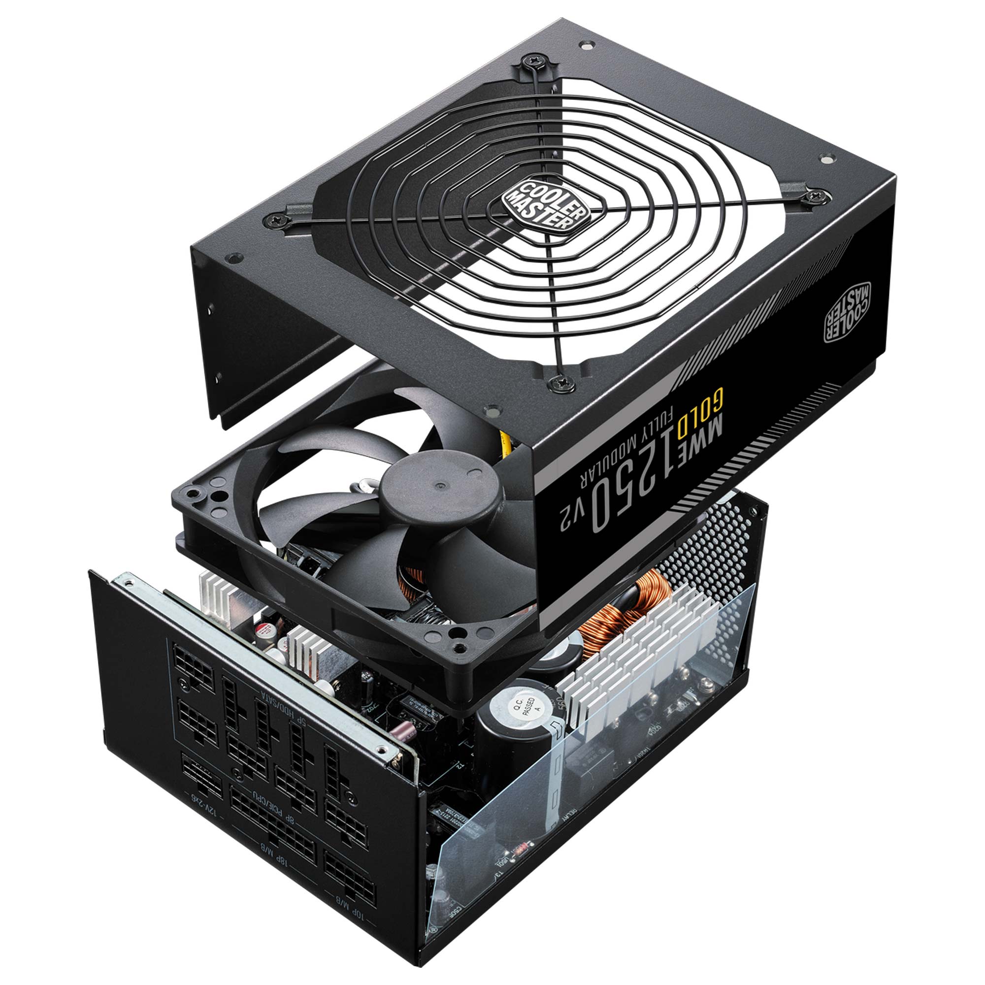 Cooler Master MWE Gold 1250 V2 ATX 3.1 Modulare, 80Plus Gold, Nero - 1.250 watt - immagine 7