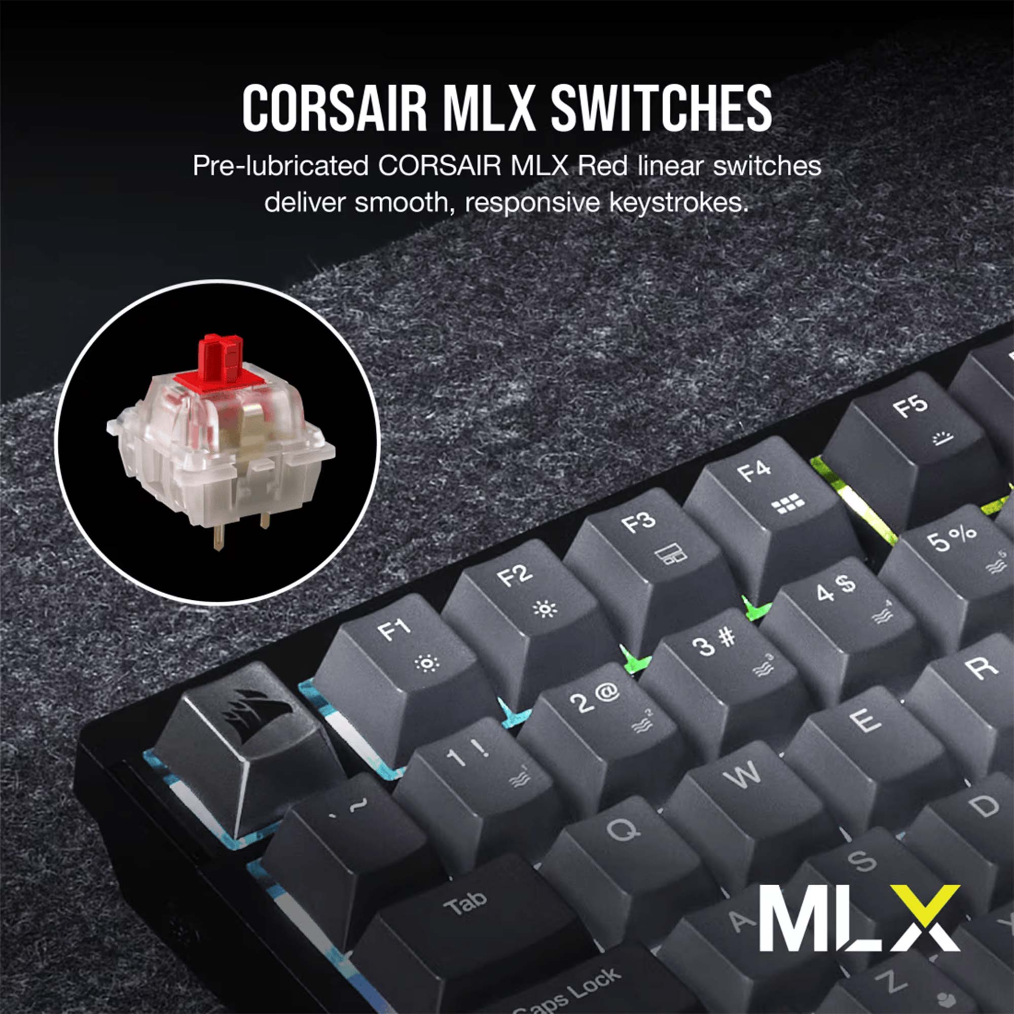 Corsair K65 PLUS WIRELESS 75% RGB Mechanical Keyboard, MLX Switch - Layout ITA - immagine 4