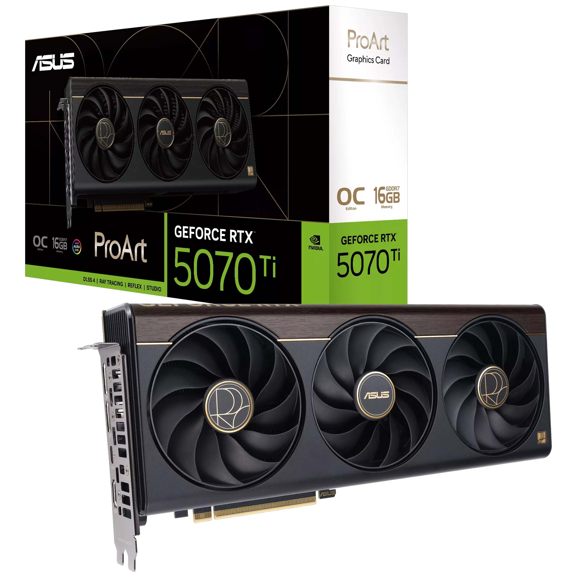 Asus ProArt GeForce RTX 5070 Ti 16GB OC Edition, 16384 MB GDDR7, DLSS 4