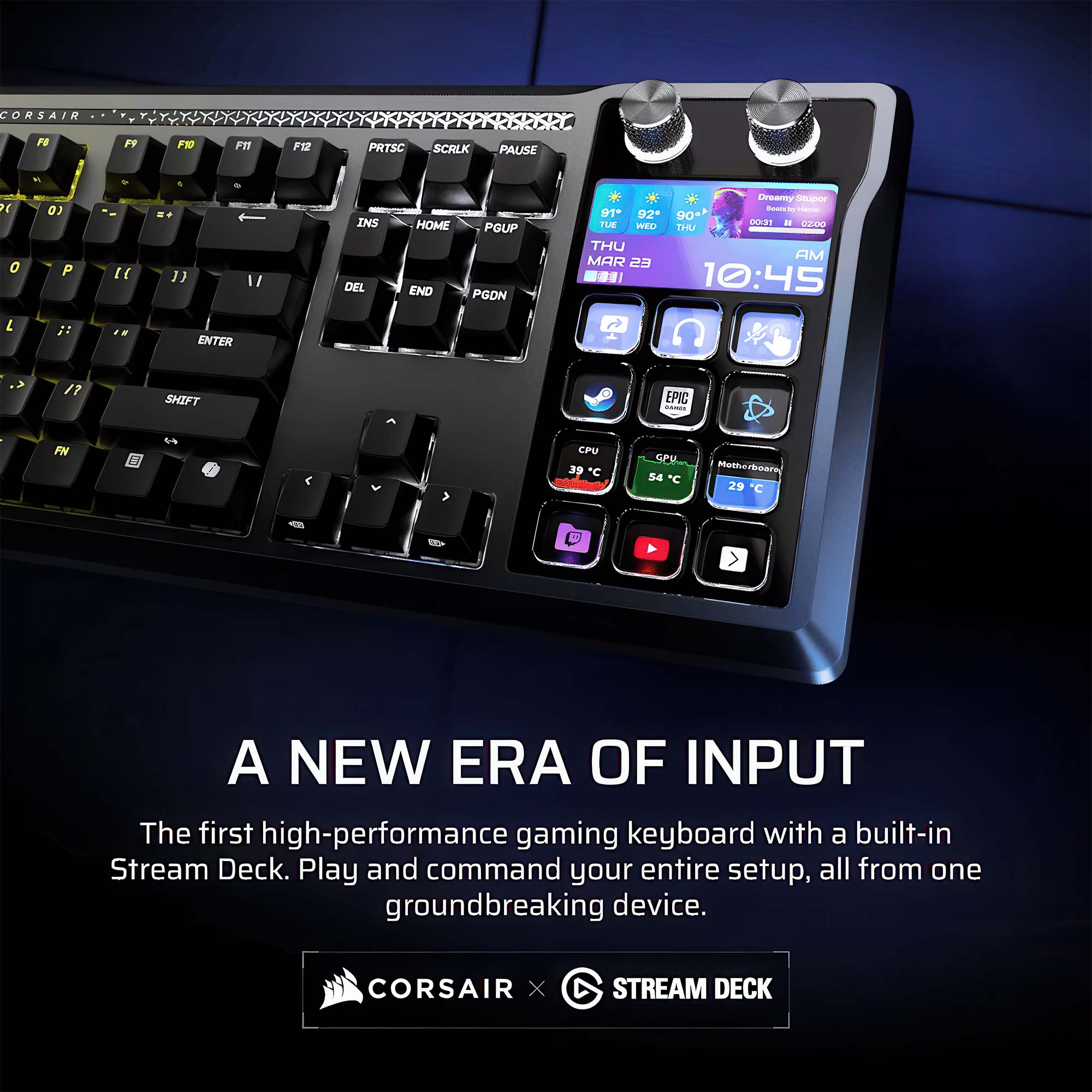 Corsair GALLEON 100 SD, Stream Deck integrato, Switch MLX Pulse - Nero - immagine 2